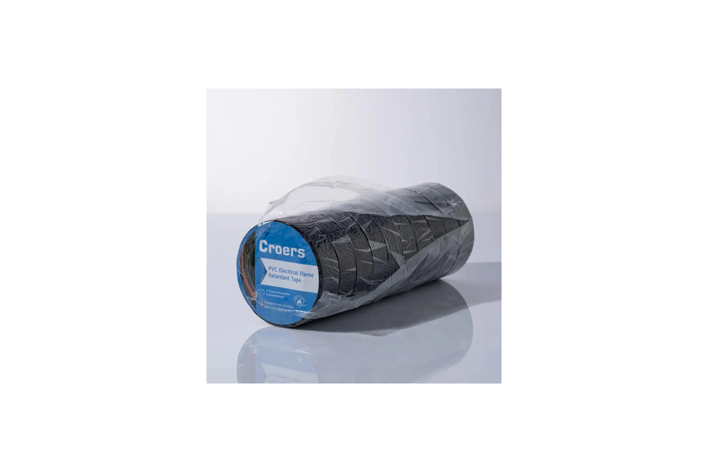 Изолента ПВХ Croers 19 мм, 20 м, 10 шт. CRS19
