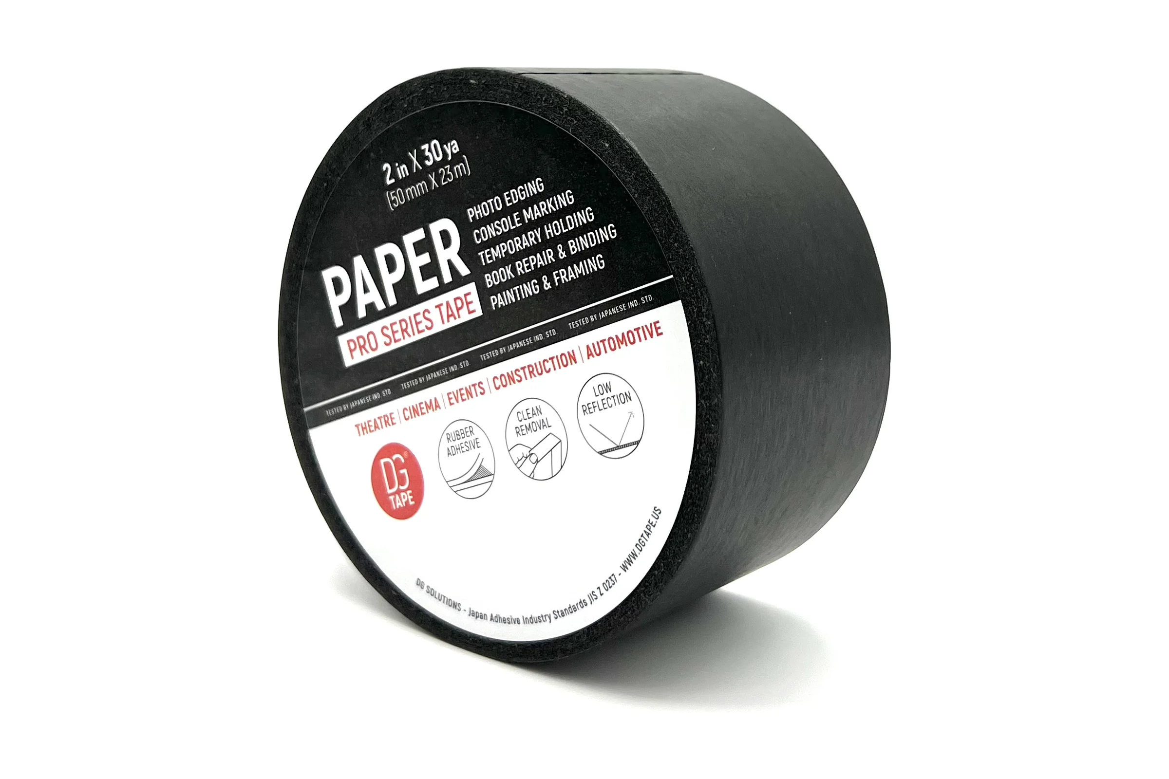 Клейкая лента бумажная DGTAPE Masking Tape Professional черная 50мм х 23м MTP5023B