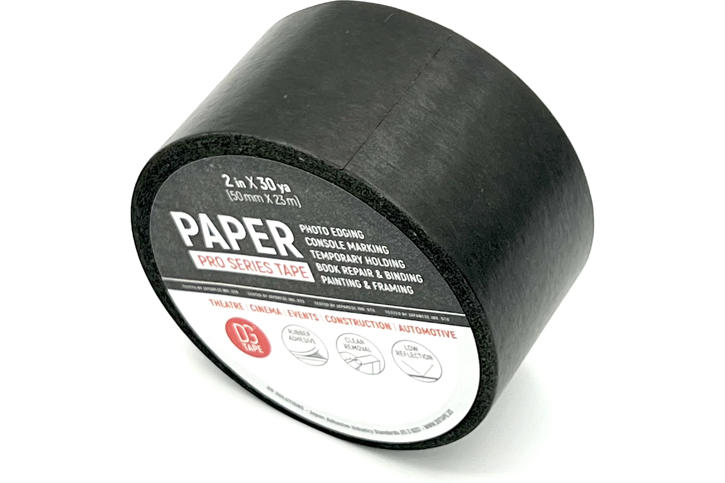 Клейкая лента бумажная DGTAPE Masking Tape Professional черная 50мм х 23м MTP5023B