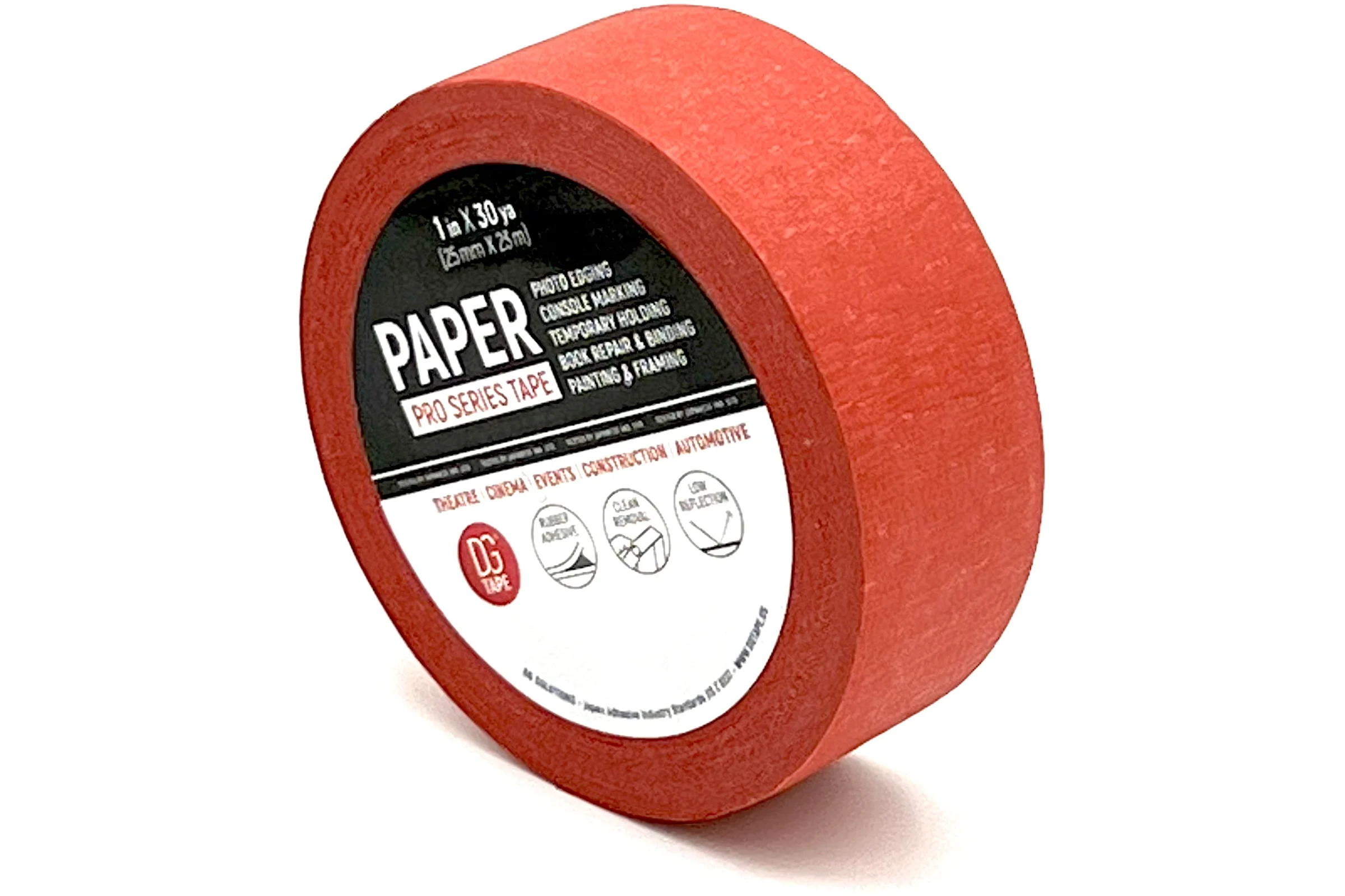 Клейкая лента бумажная крепированная DGTAPE Masking Tape Regular красная 25мм х 23м MTR2523R
