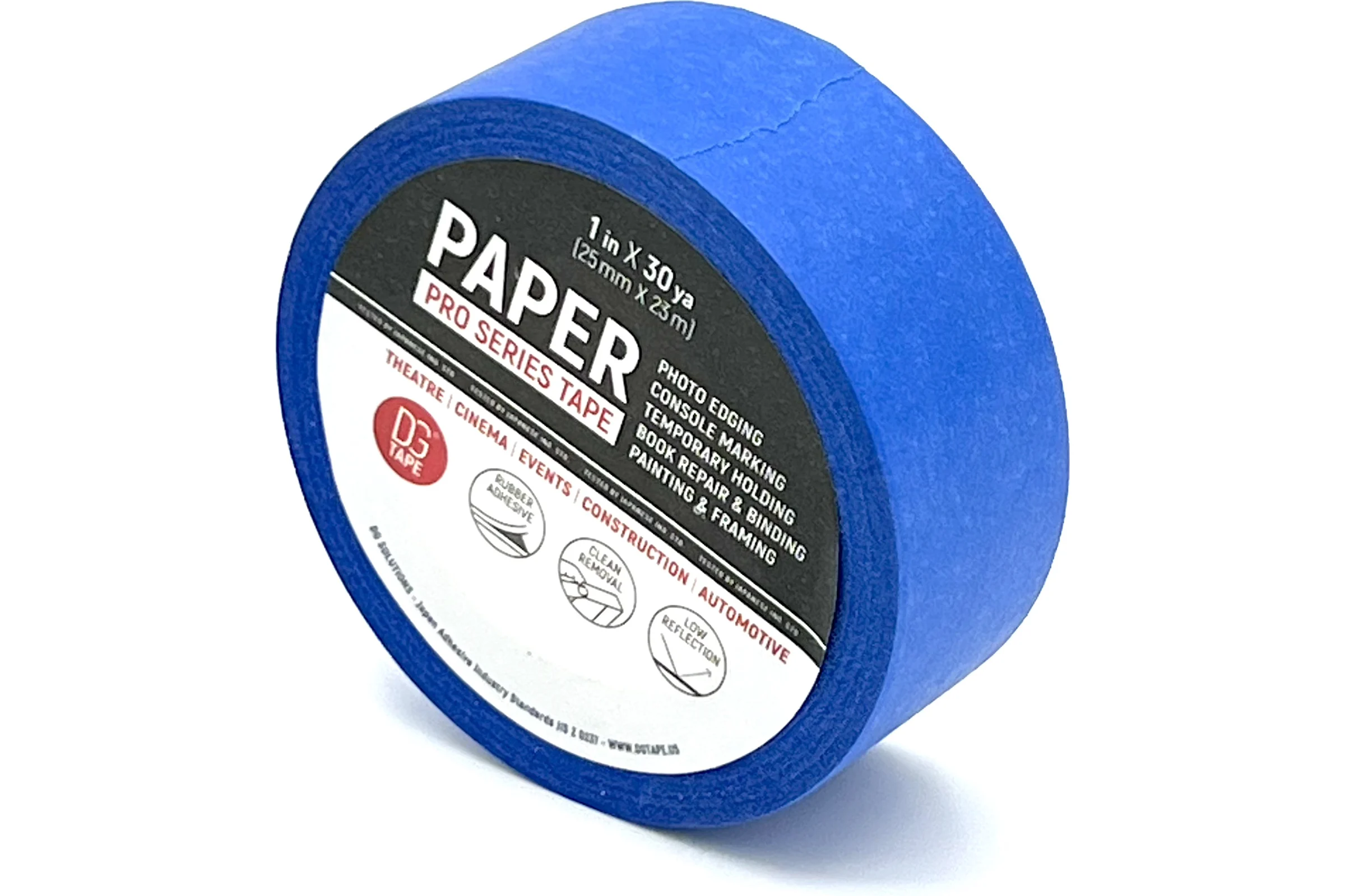 Клейкая лента бумажная DGTAPE Masking Tape Professional синяя 25мм х 23м MTP2523BL