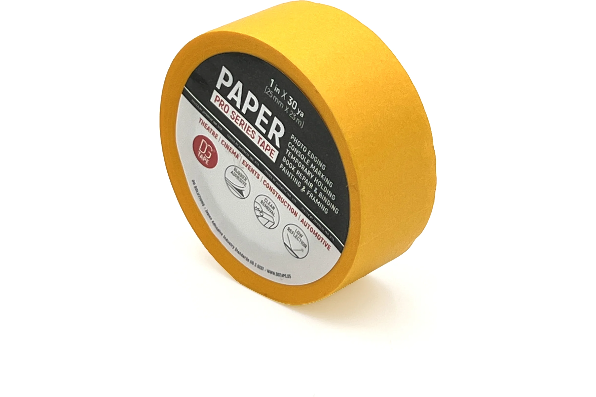 Клейкая лента бумажная оранжевая DGTAPE Masking Tape Professional 12мм х 23м, набор 4 шт. MTP1223O4