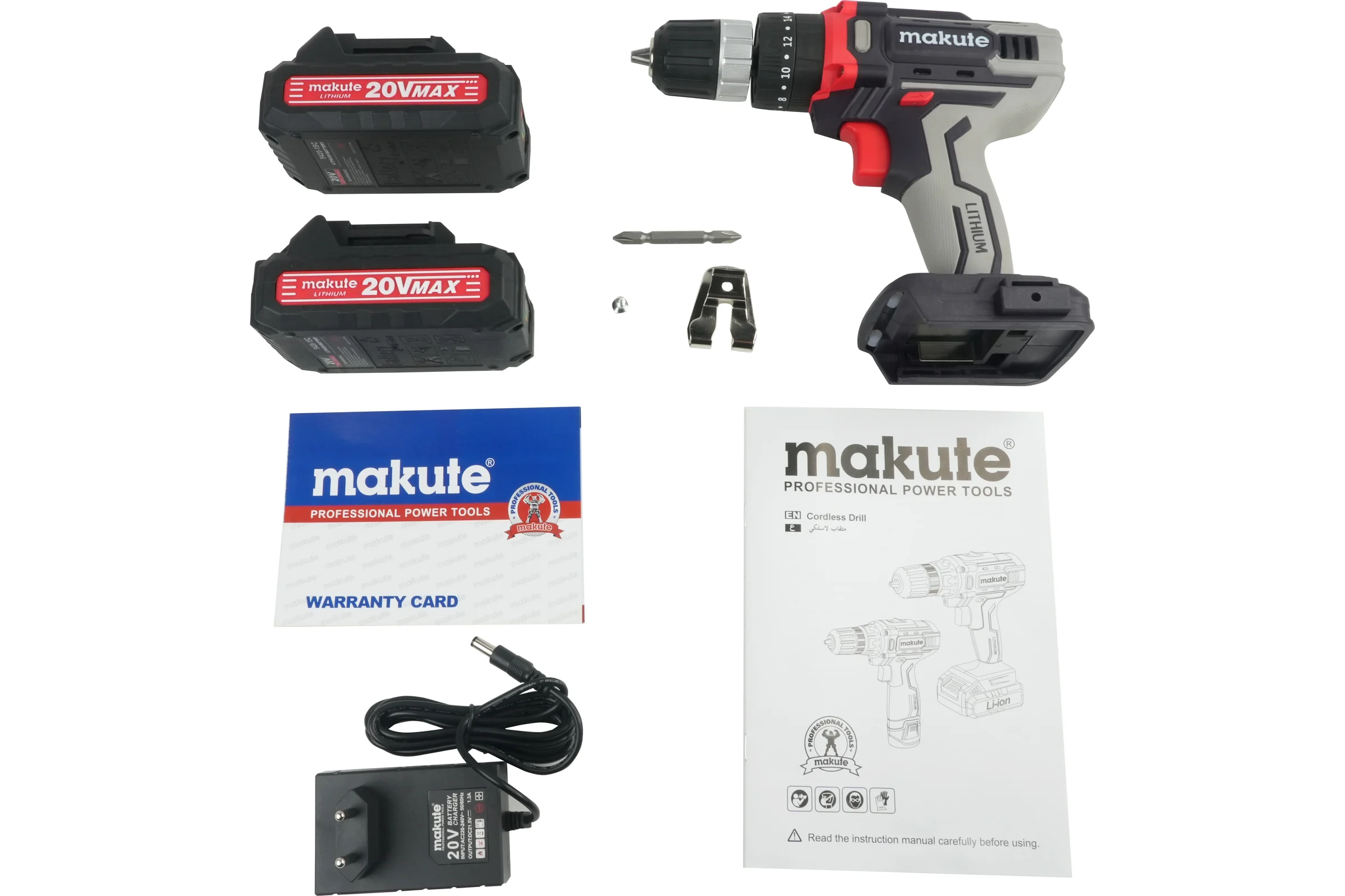 Дрель-шуруповерт аккумуляторная Makute 20В, 30Нм CD227-L-2B
