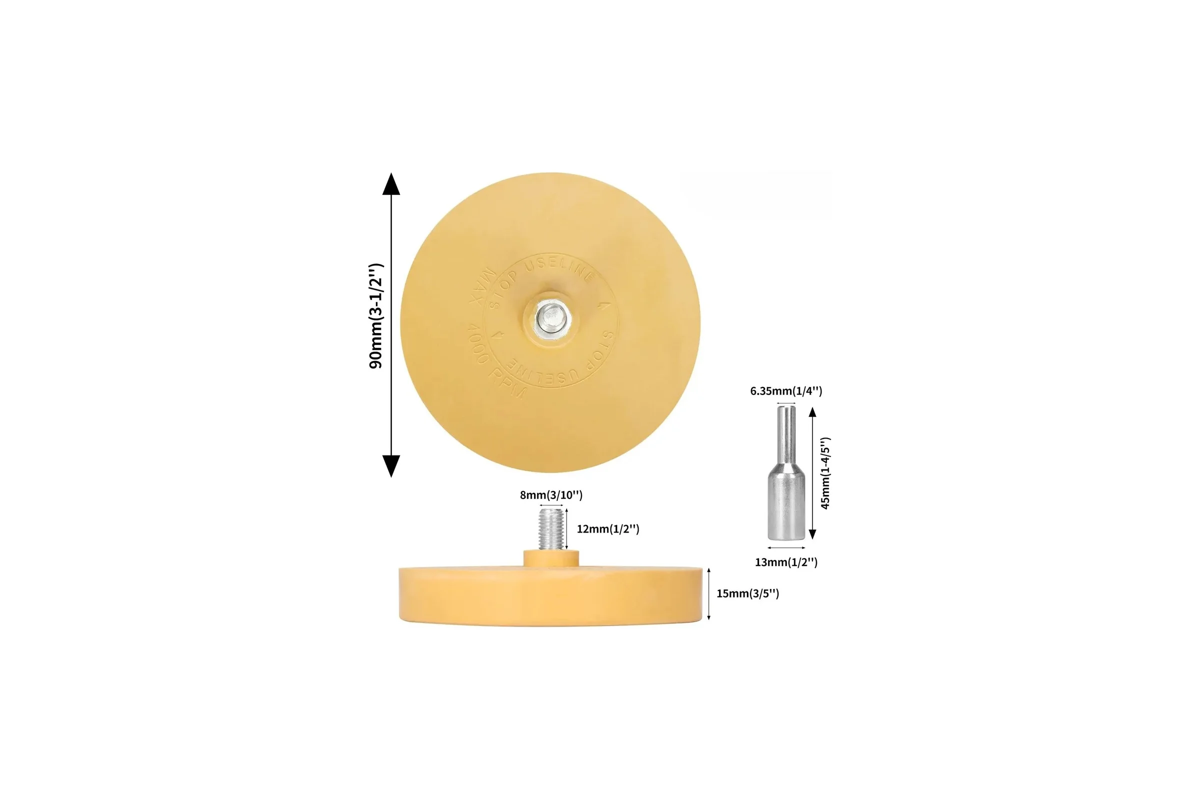 Диск резиновый Vitatools 90х15 мм DR-90-15mm