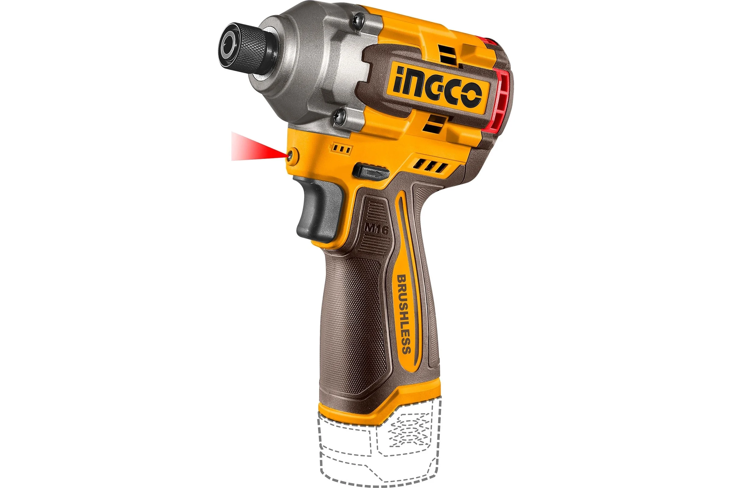 Аккумуляторный ударный шуруповерт INGCO 16В 170 Нм INDUSTRIAL CIRLI16178