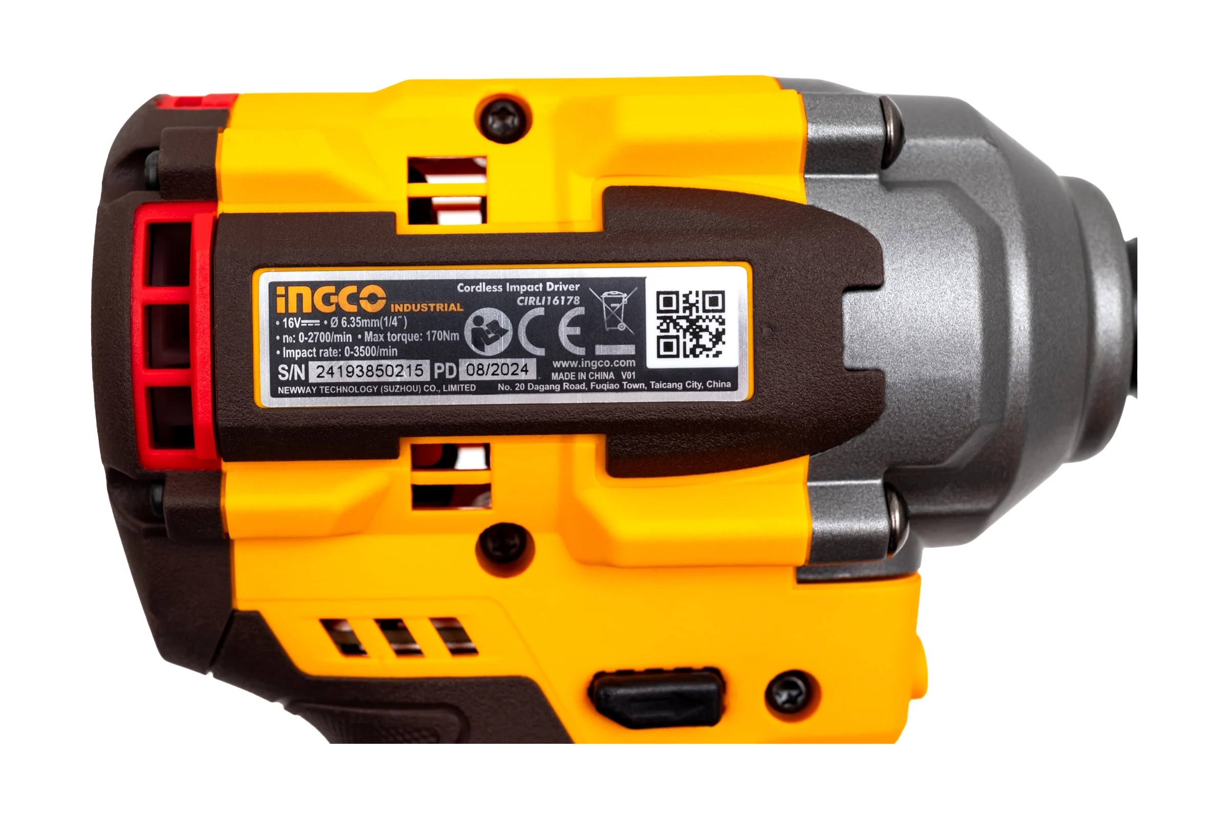 Аккумуляторный ударный шуруповерт INGCO 16В 170 Нм INDUSTRIAL CIRLI16178
