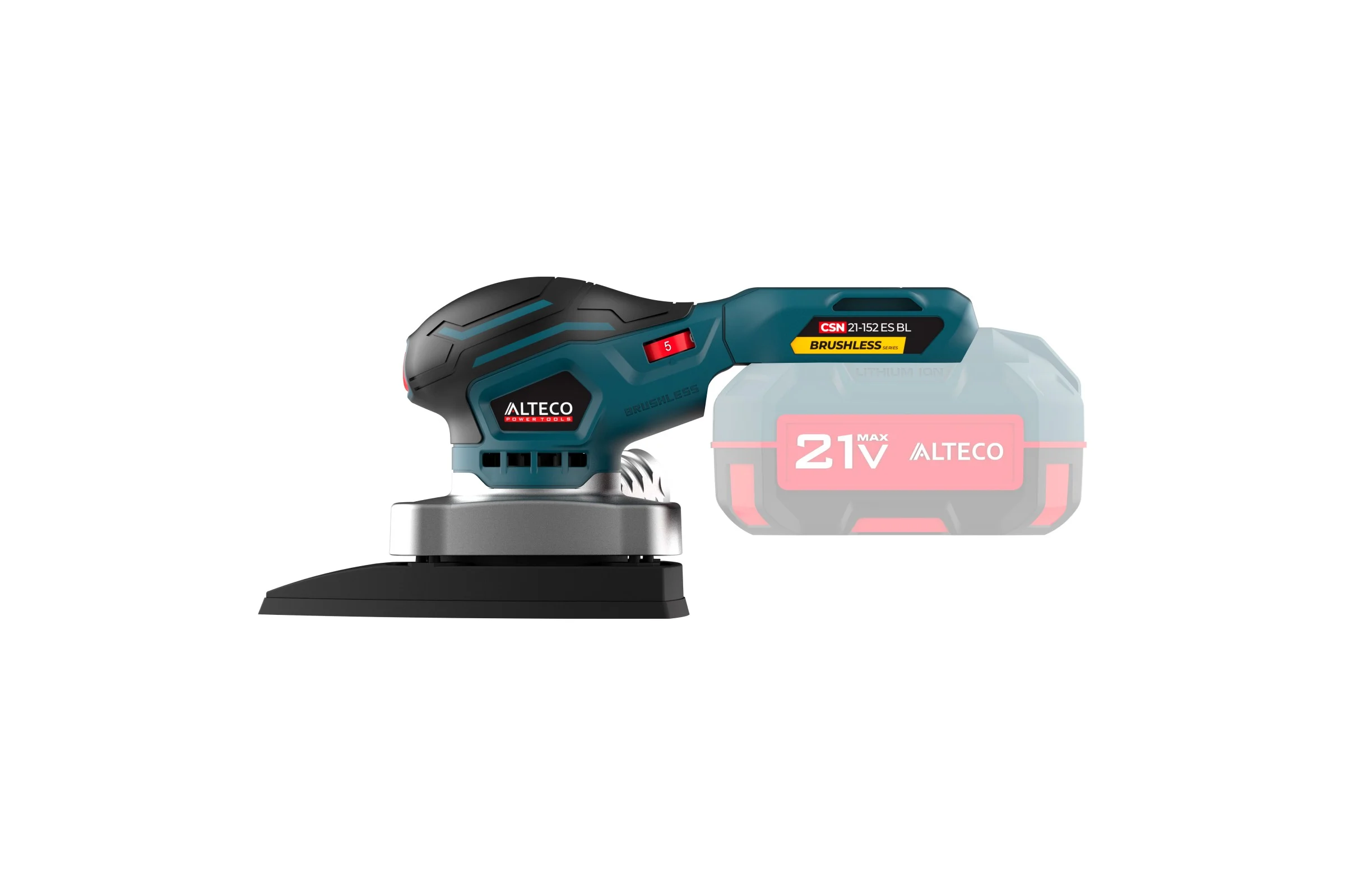 Бесщеточная аккумуляторная шлифмашина ALTECO CSN 21-152 ES BL Solo 78003