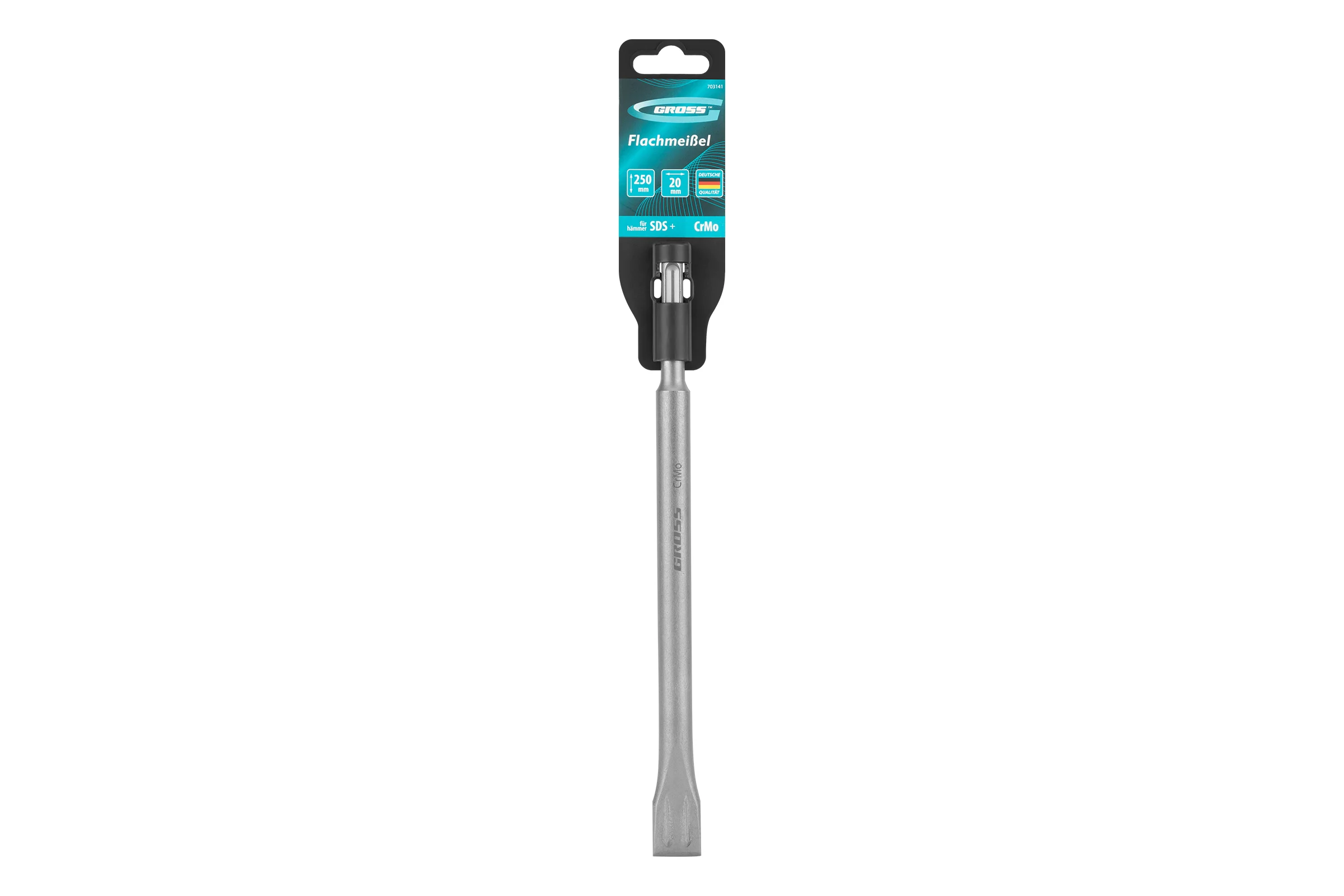 Зубило плоское GROSS 20 х 250мм, CrMo, SDS PLUS 703141
