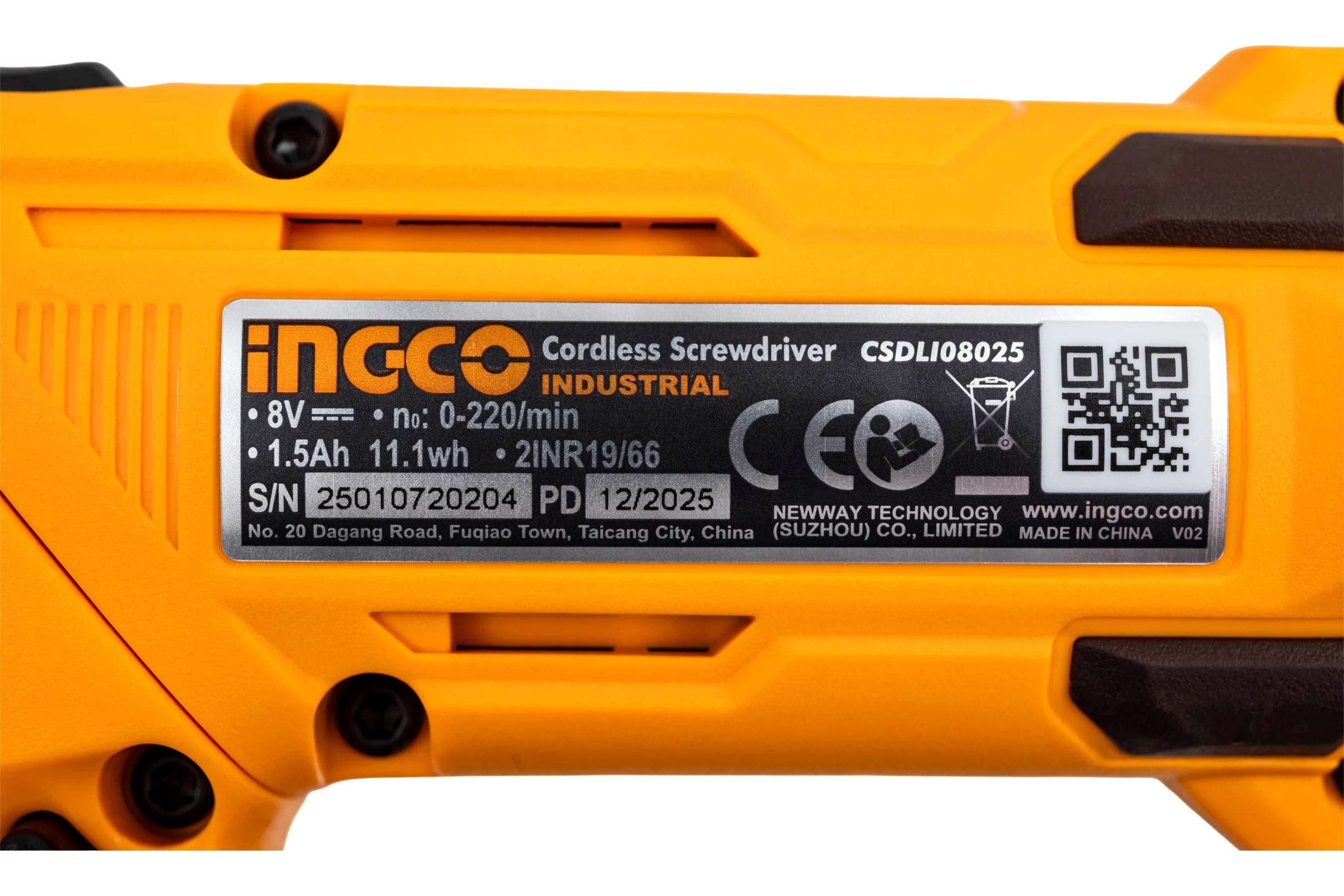 Аккумуляторная отвертка INGCO 8В Li-ion 6 Нм INDUSTRIAL CSDLI08025