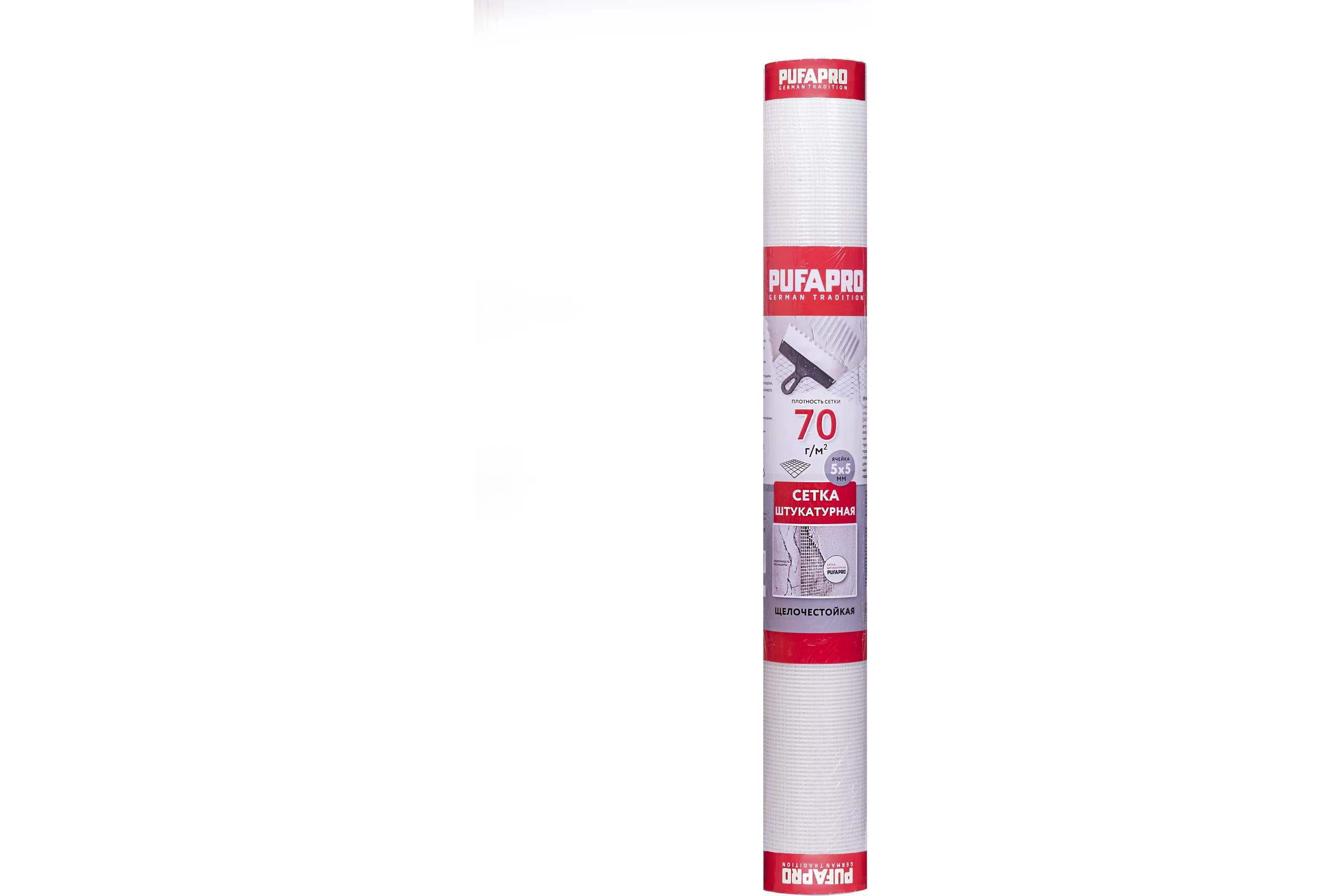 Штукатурная стеклотканевая сетка PUFAPRO 5х5 мм, 70 г/кв.м, 1 м х 30 м 71702000