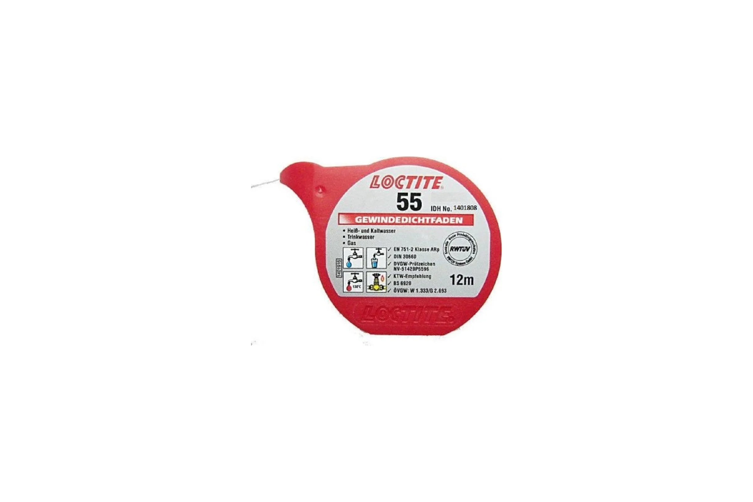 Герметизирующая нить для газа и питьевой воды LOCTITE 55 24х12 м 1401808