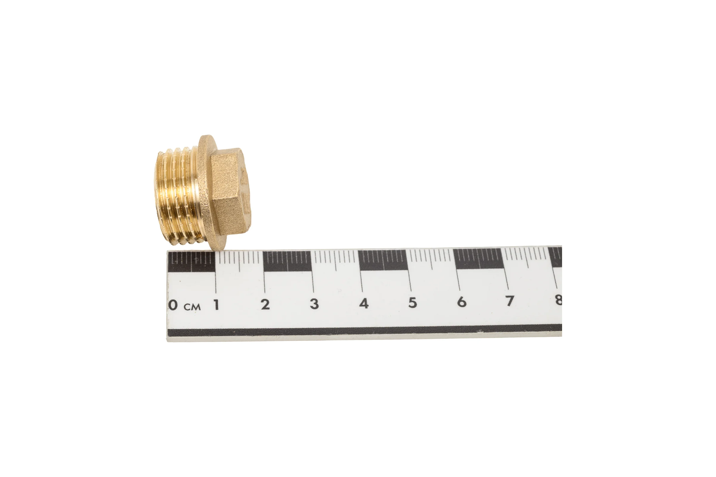 Заглушка латунная Millennium с бортом 1/2" с наружной резьбой LZM1212