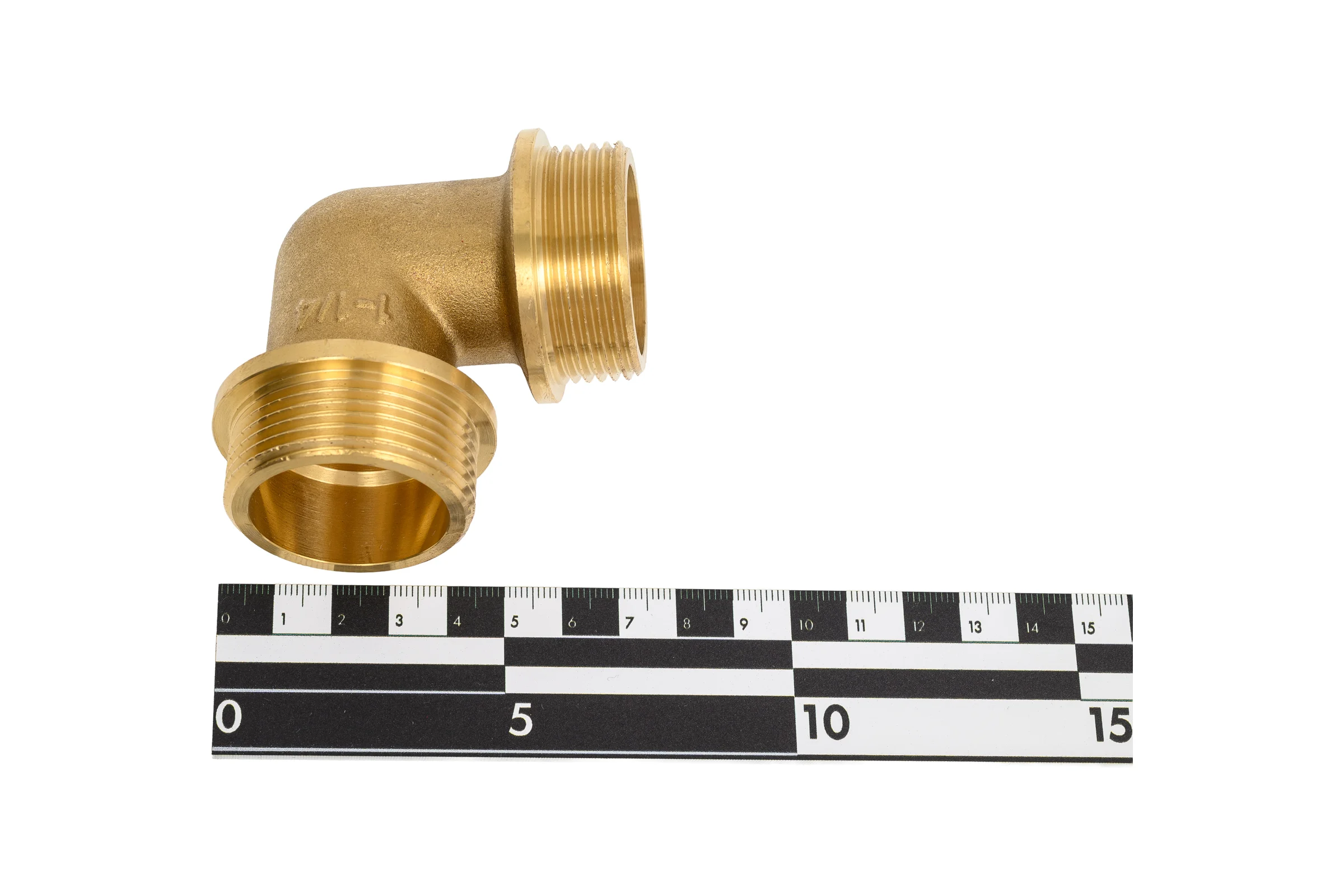 Угольник латунный Millennium 1 1/4" х 1 1/4" наружная/наружная резьба LUMM3232