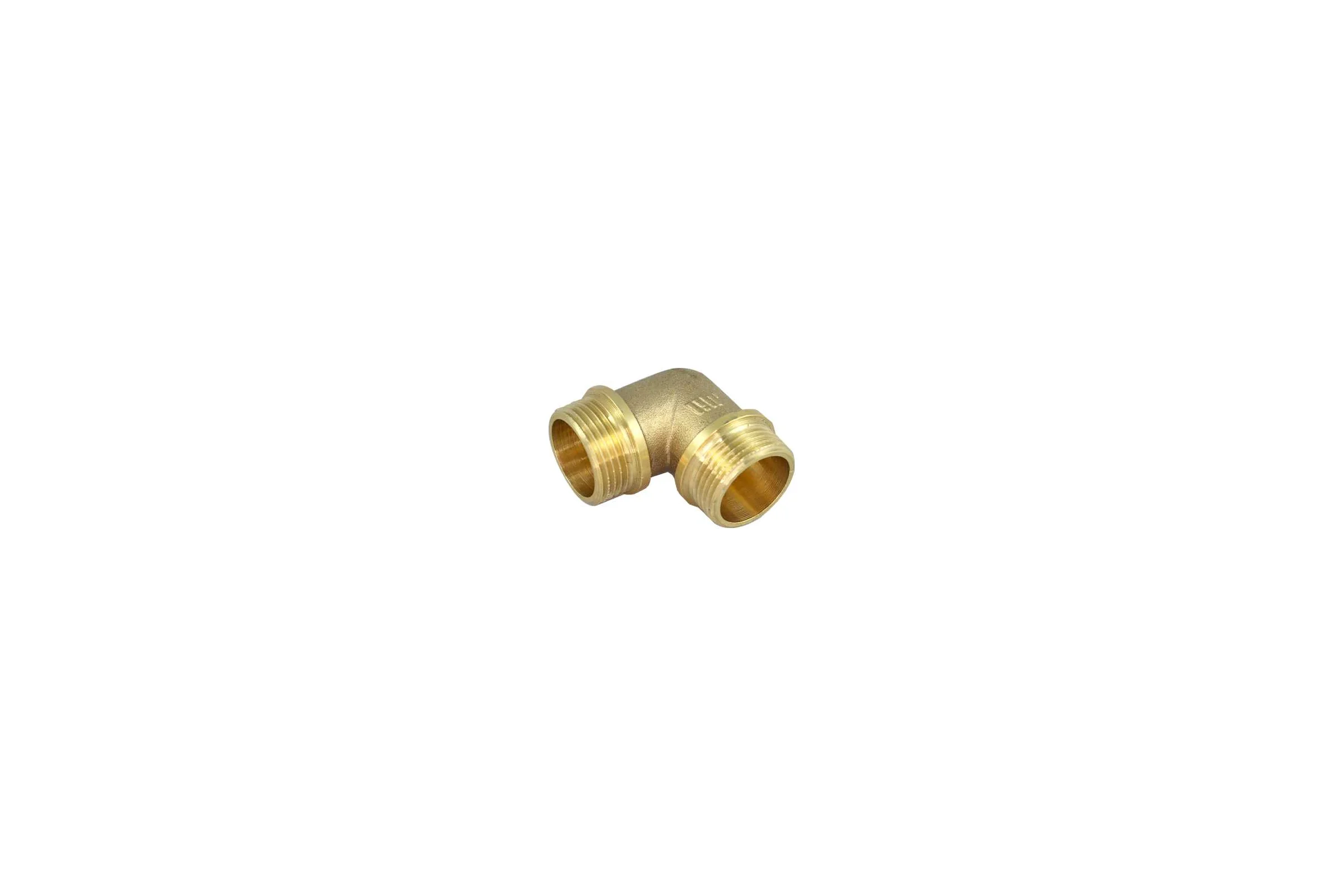 Угольник латунный переходной 3/4"×1/2" наружная/наружная резьба для соединения труб под углом 90° Millennium LUMM3412
