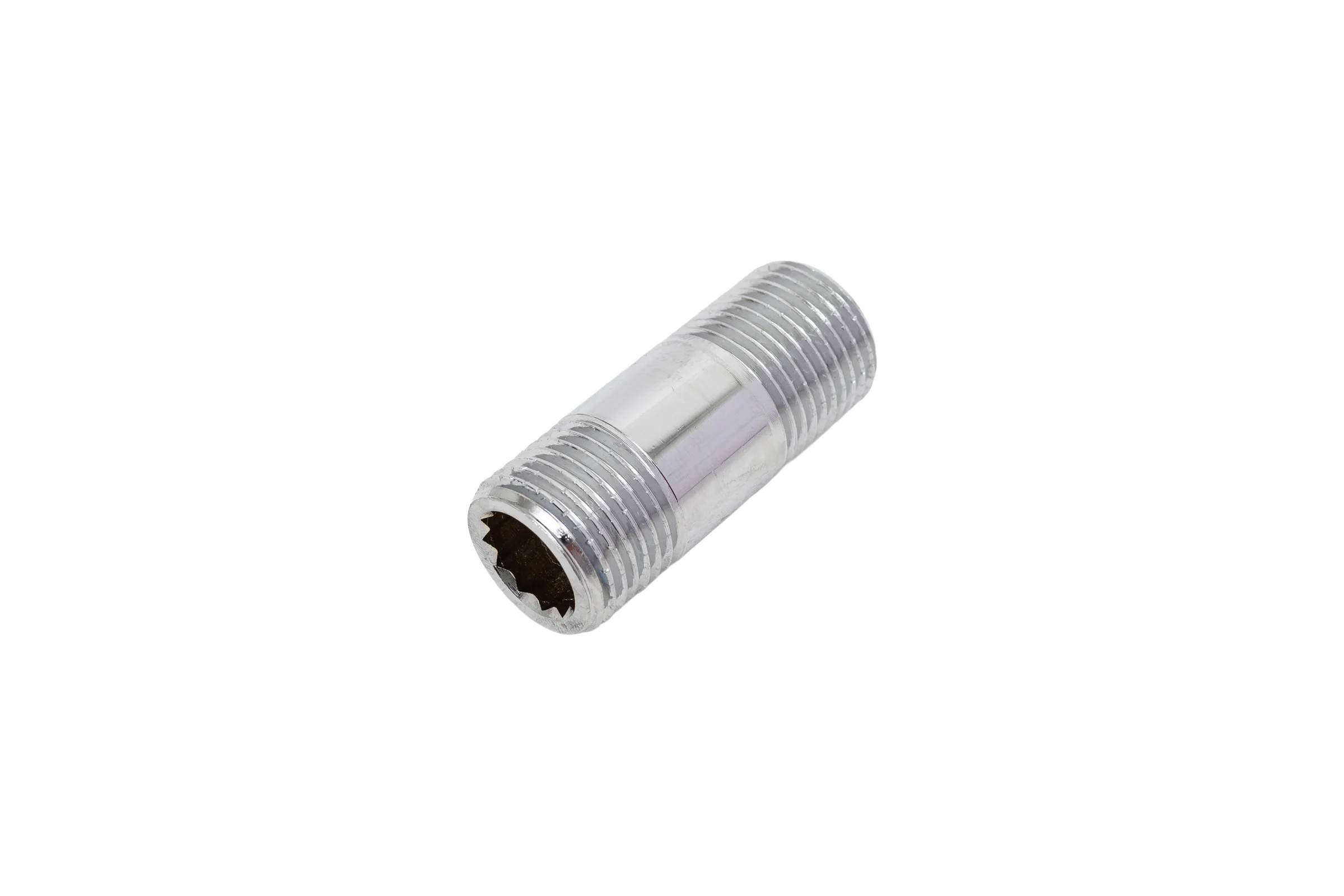 Удлинительный бочонок хромированный Millennium L=50мм, 1/2" x 1/2" наружная/наружная резьба SMX50