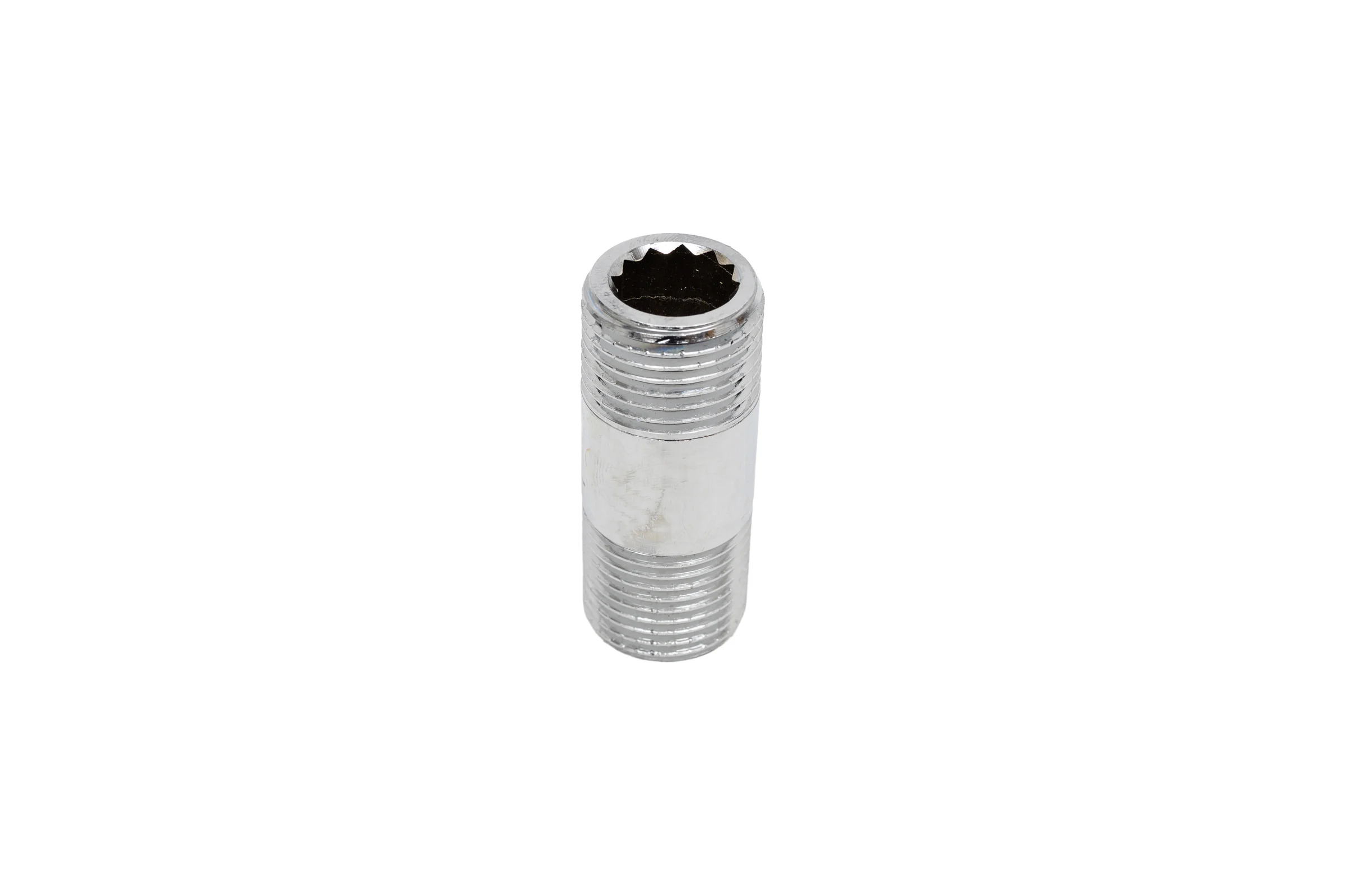 Удлинительный бочонок хромированный Millennium L=50мм, 1/2" x 1/2" наружная/наружная резьба SMX50