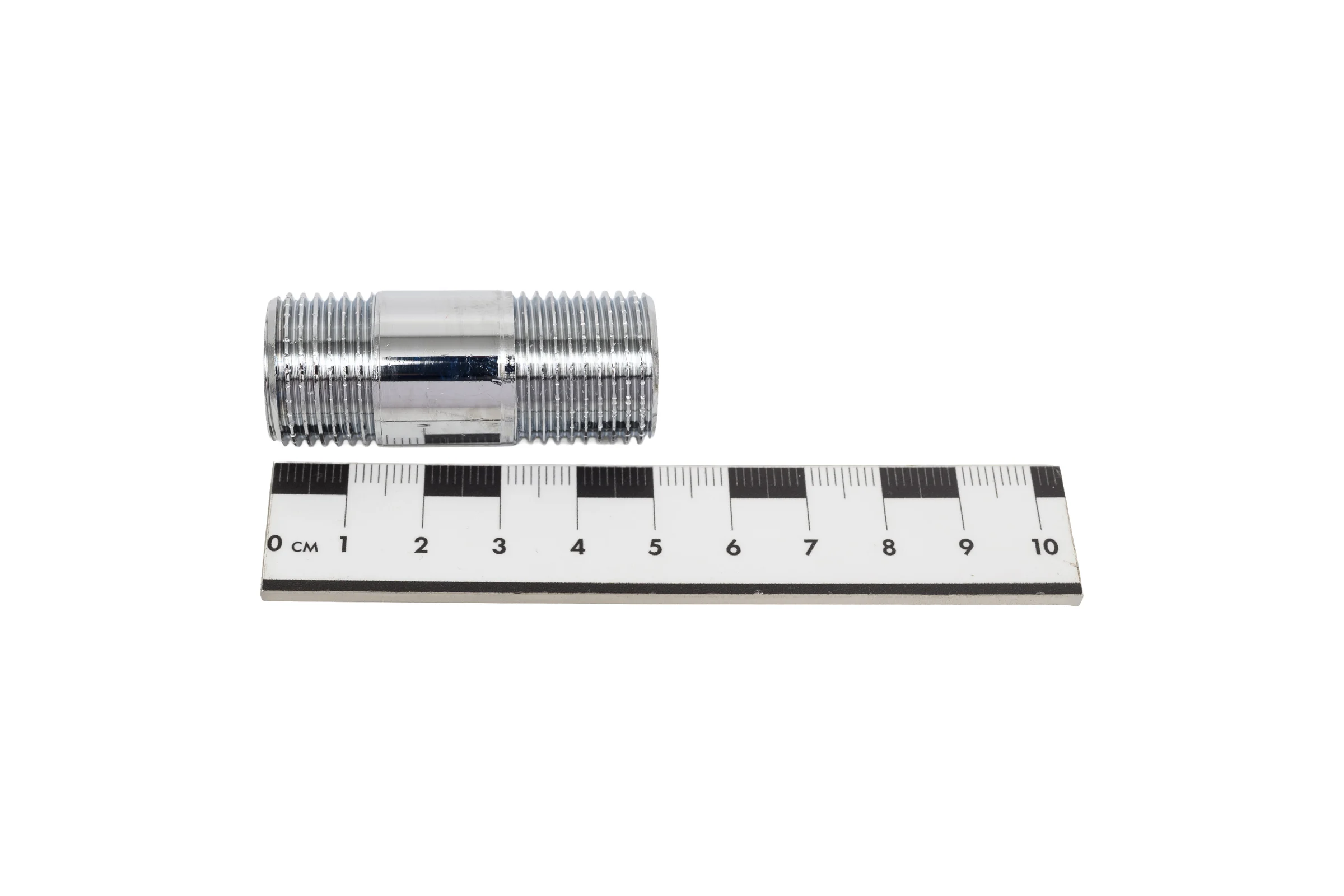 Удлинительный бочонок хромированный Millennium L=50мм, 1/2" x 1/2" наружная/наружная резьба SMX50