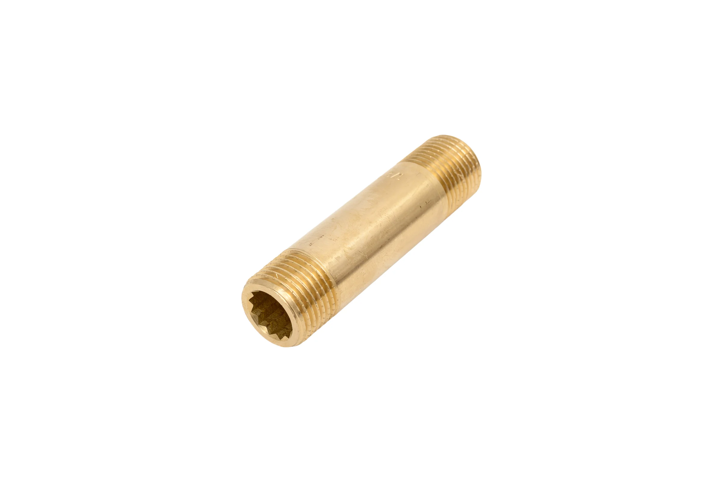 Удлинительный бочонок латунный, никелированный Millennium L=80мм, 1/2" x 1/2" наружная/наружная резьба LBUM1280