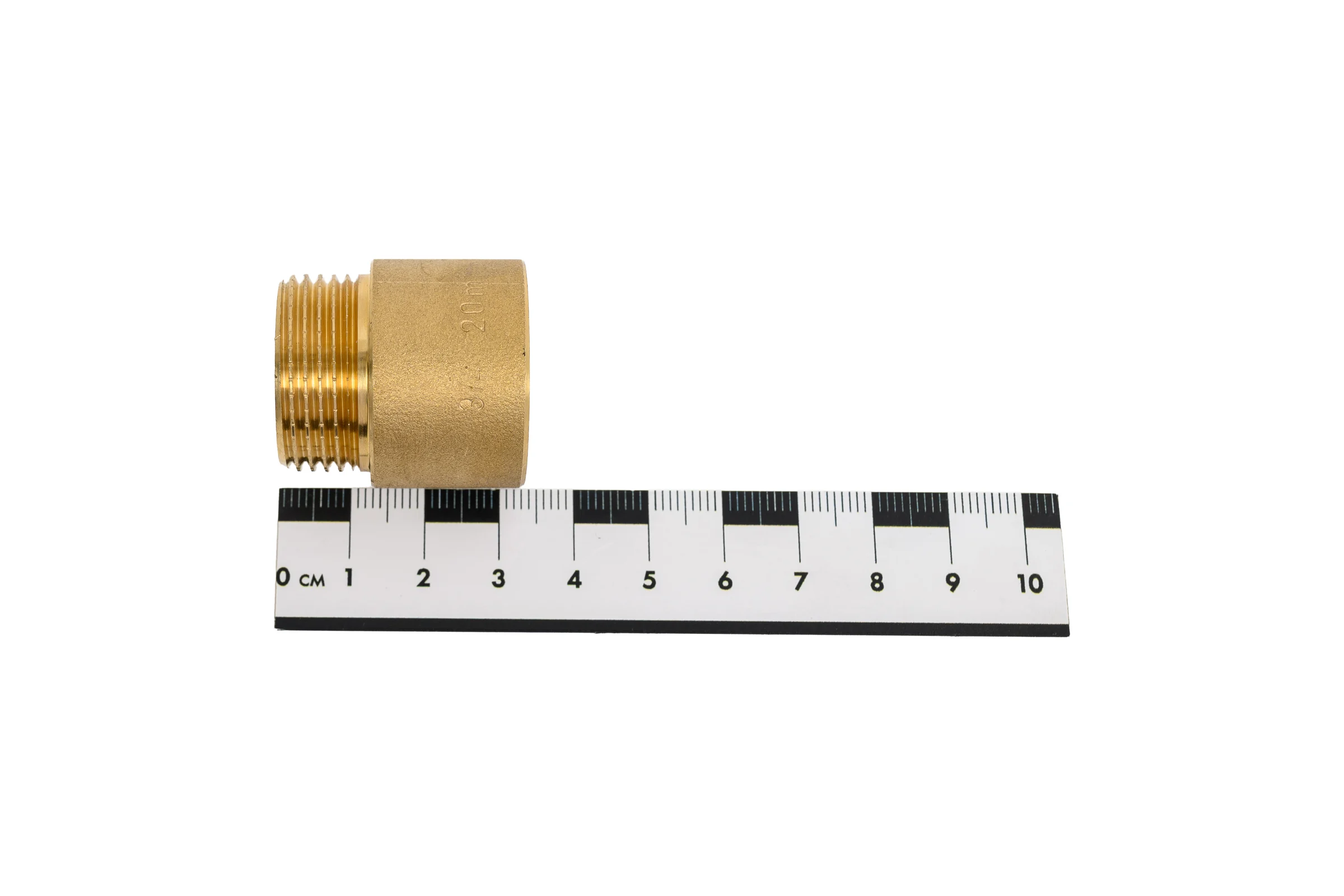Гайка удлинительная латунная, никелированная Millennium 3/4" х 20мм внутренняя/наружная резьба LUG3420