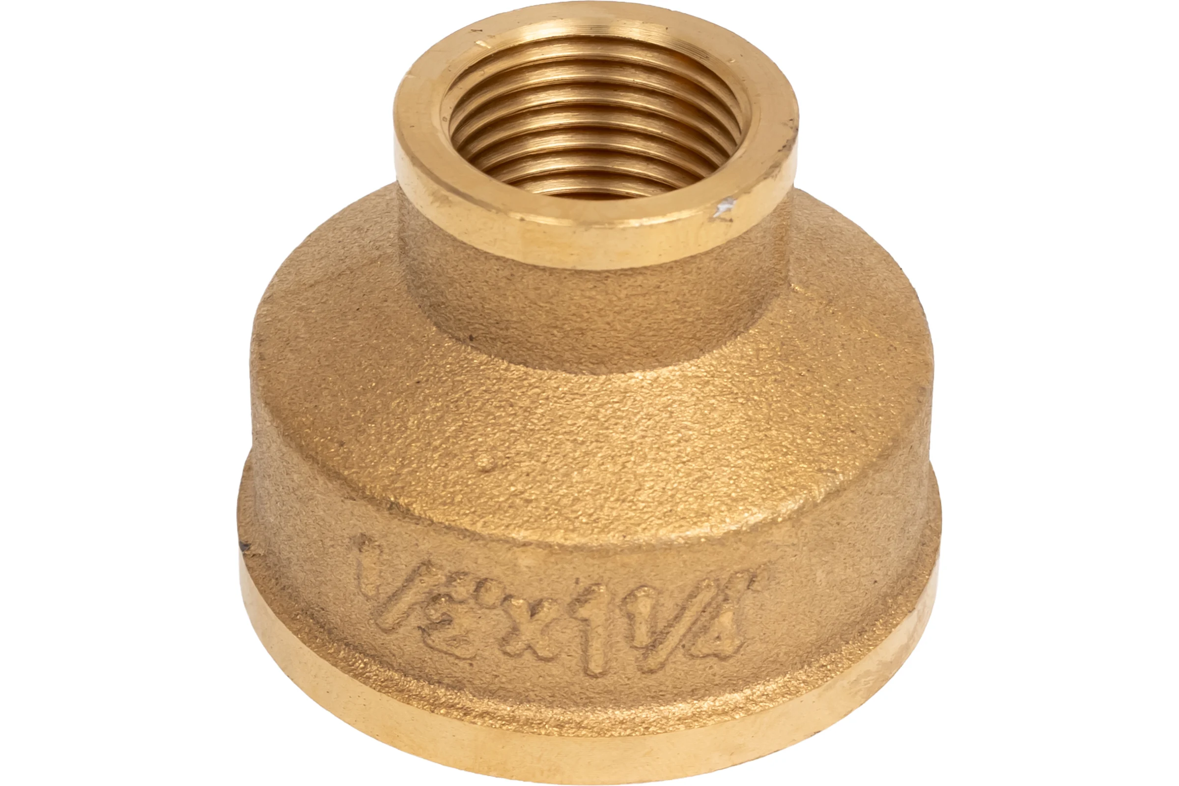 Муфта латунная никелированная переходная 1 1/4"×1/2" с внутренней/внутренней резьбой для соединения труб Millennium LМFF3212 LMFF3212
