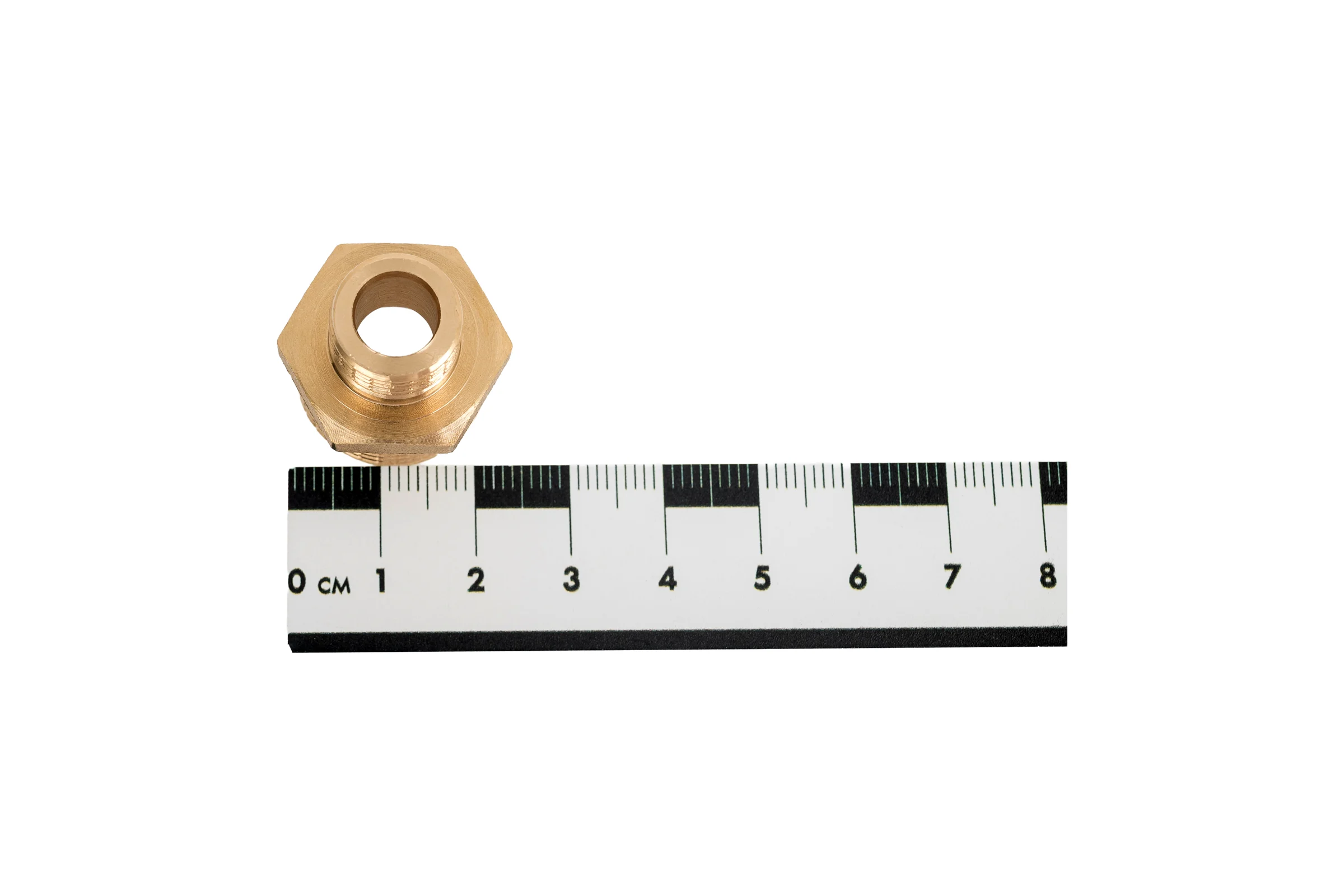 Ниппель латунный никелированный переходной Millennium 1/2" х 1/4" с наружной резьбой LBMM1214
