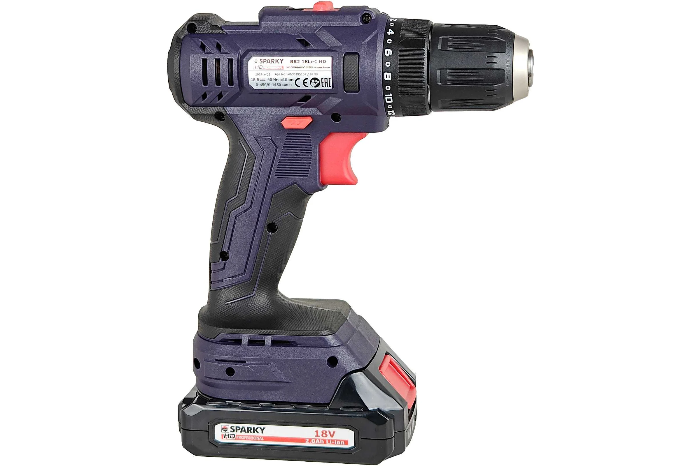 Аккумуляторная дрель-шуруповерт SPARKY BR2 18Li-C HD 14000195157