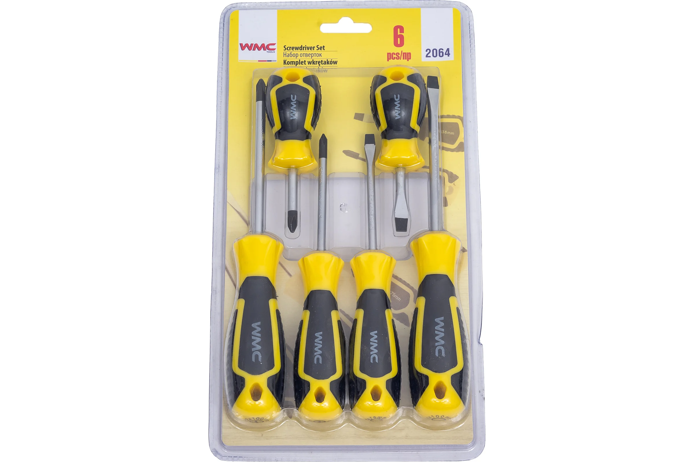 Набор отверток WMC TOOLS 6 пр, в блистере 7004A 2064