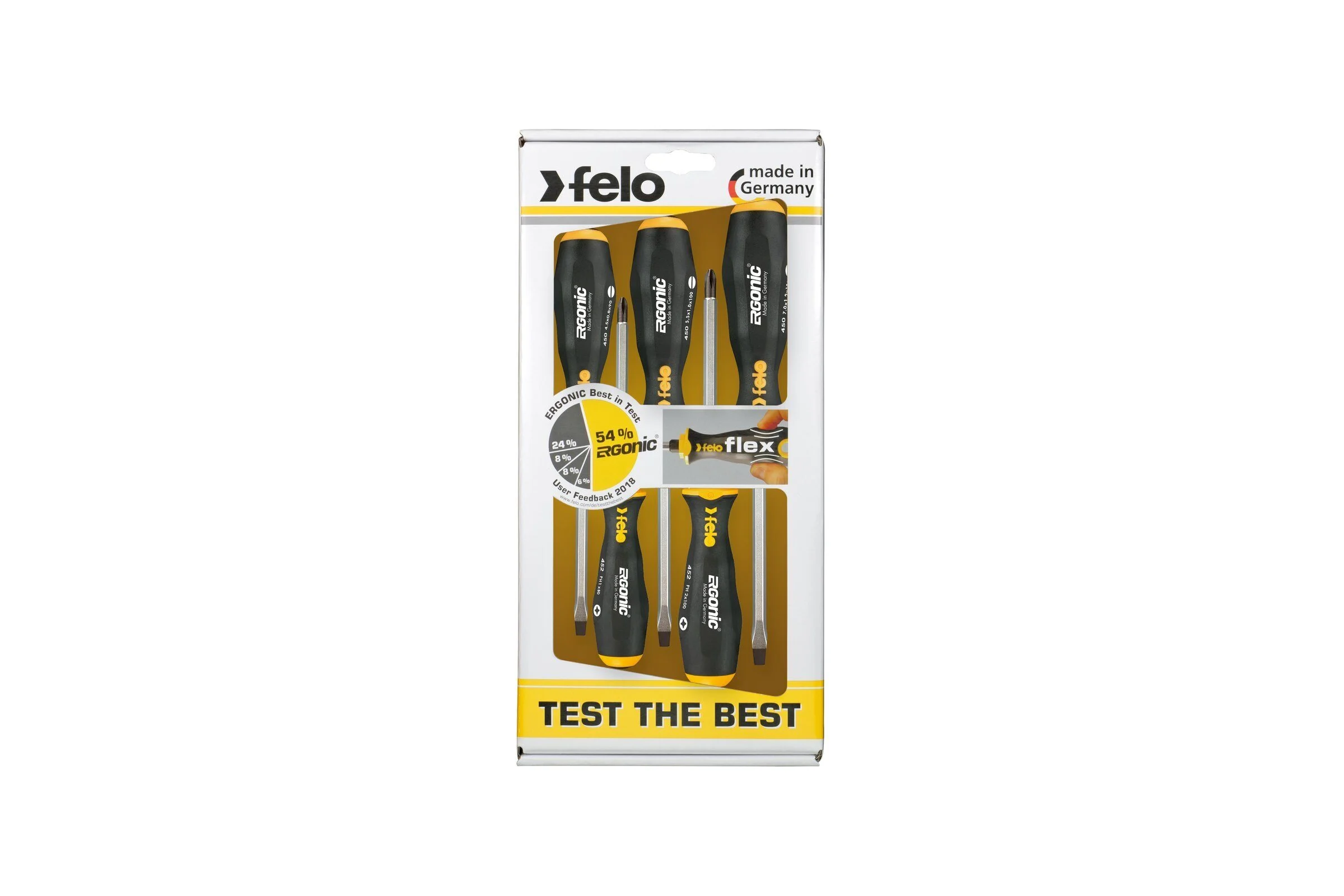 Набор ударных отверток Felo Ergonic SL/PH, 5 штук 45095248