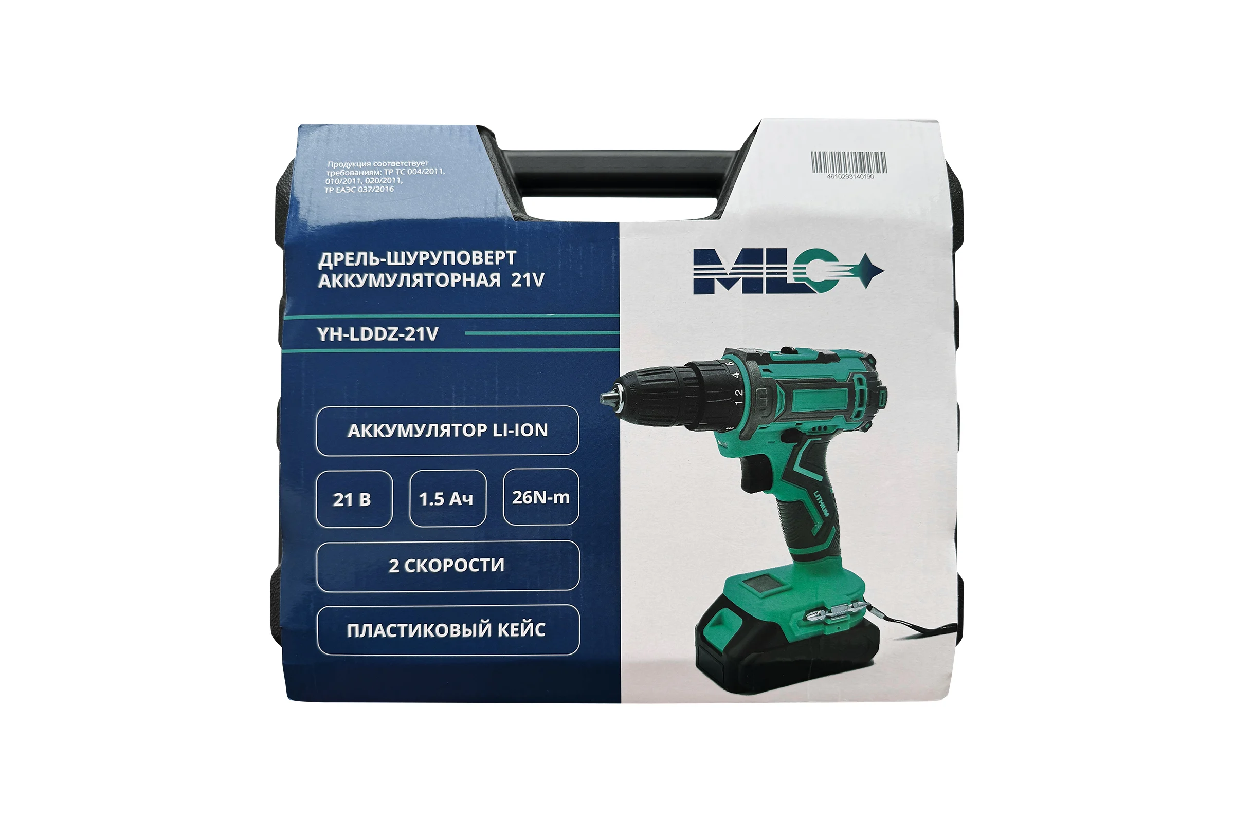 Дрель-шуруповерт аккумуляторный MLC 21V в кейсе YH-LDDZ-21V