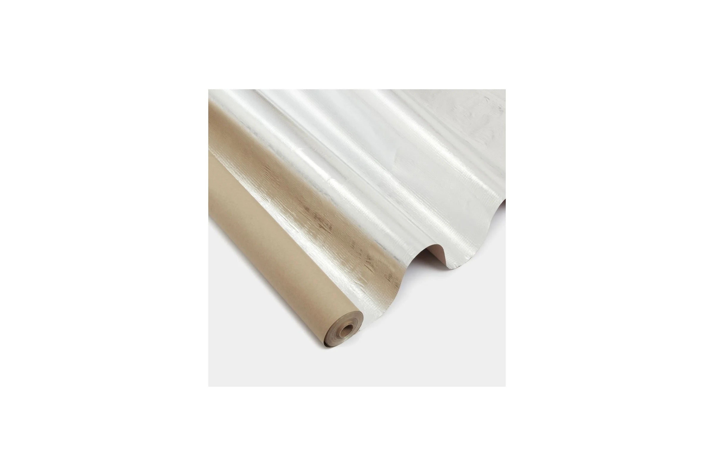 Алюминиевая фольга на крафт бумаге Megaflex KF Foil 1 м х 20 м (20 м2) FOIKFF.100.20