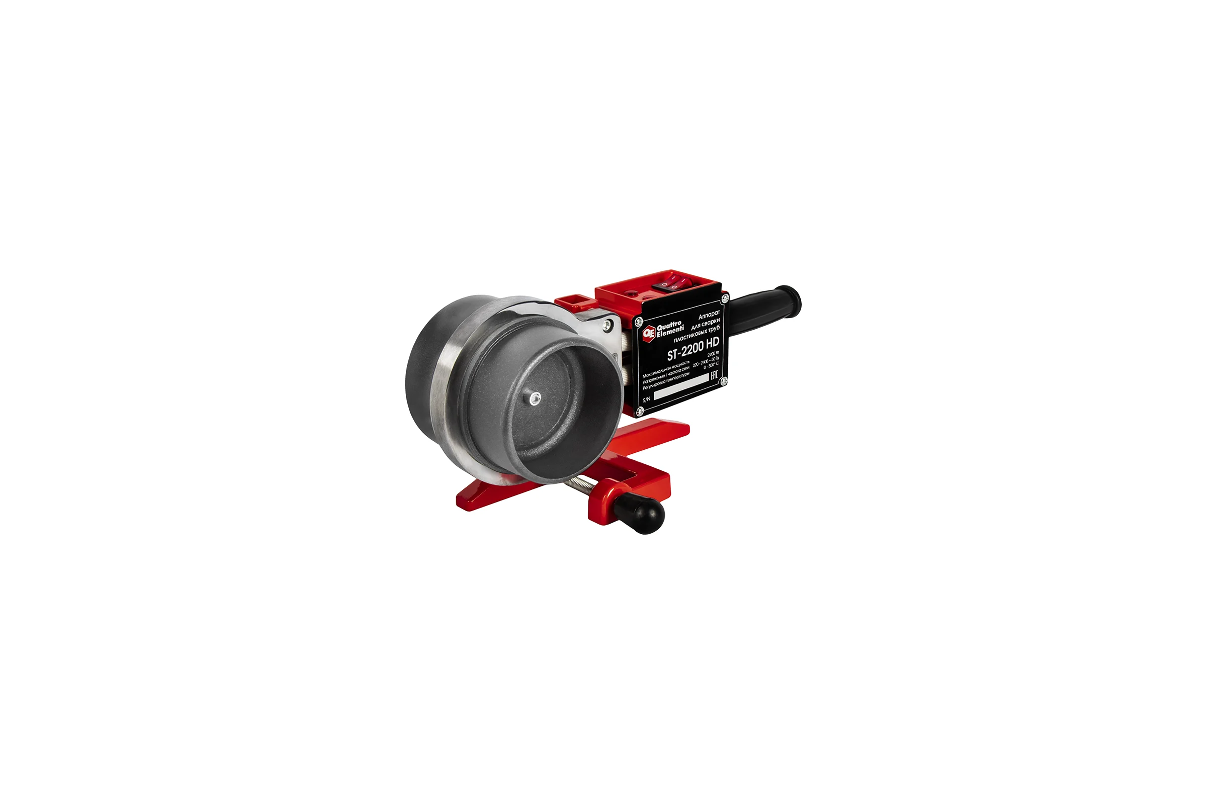 Сварочный аппарат д/пласт. труб QUATTRO ELEMENTI ST-2200 HD профессиональный (2,2 кВт, 50-110 мм, усиленный кейс) 920-193