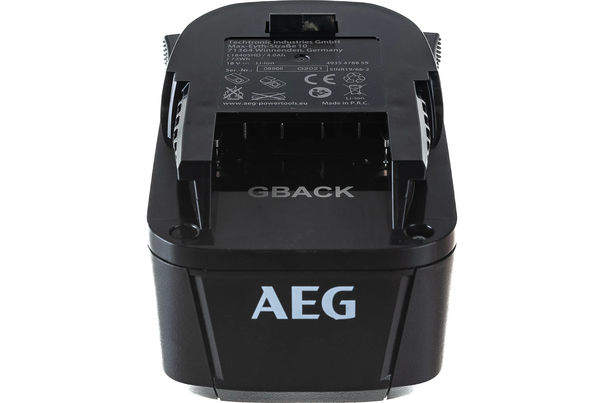 Аккумулятор L1840SHD (18 В; 4 Ач; Li-Ion) AEG 4935478859