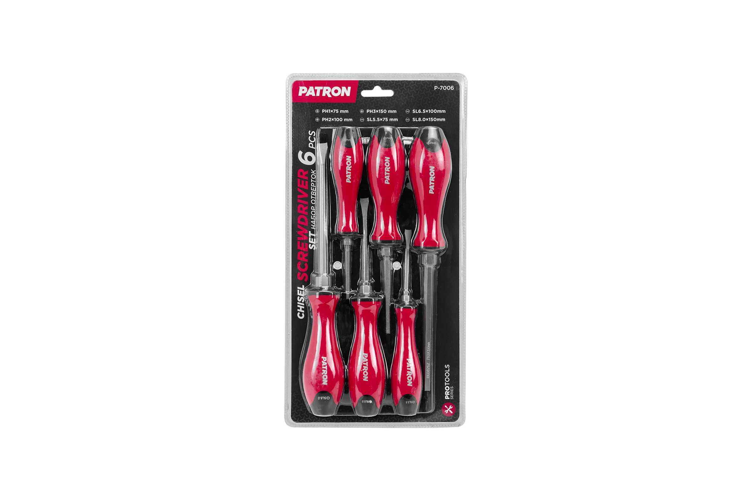 Набор отверток Patron 6 предметов P-7006(64830)