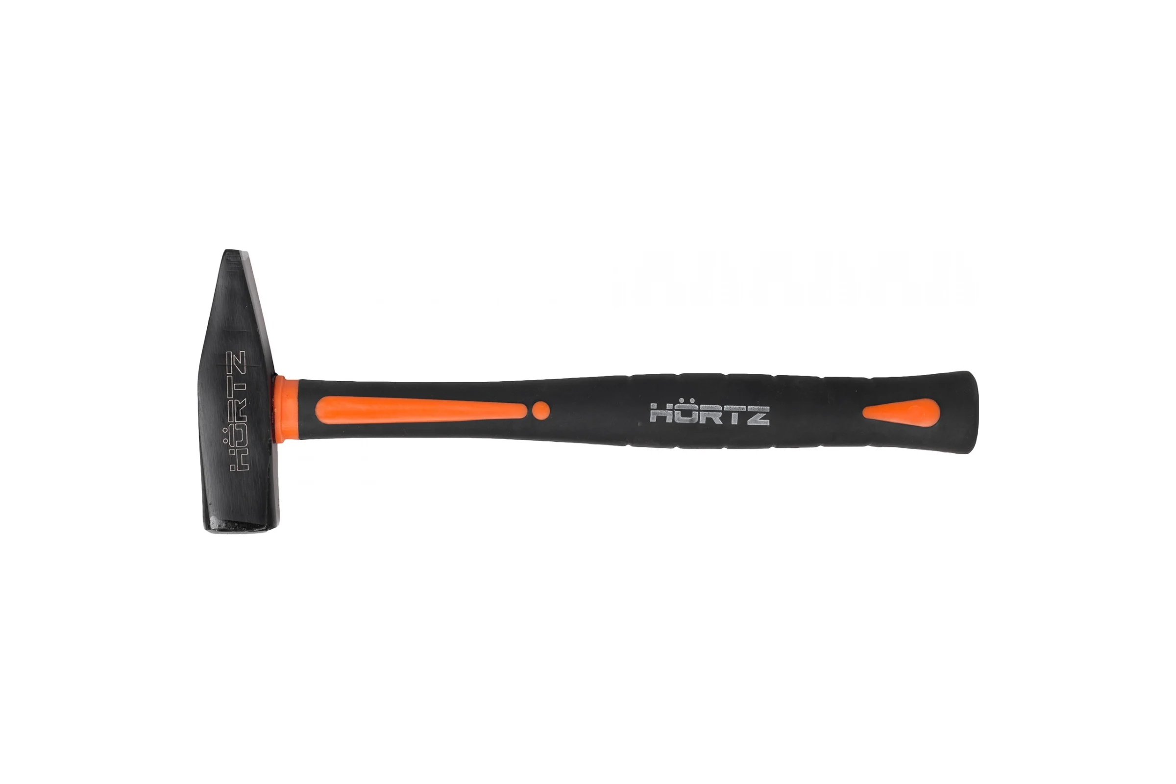 Слесарный молоток HORTZ 1.0 кг, квадратный боек, фибергласовая обрезиненная рукоятка 104352