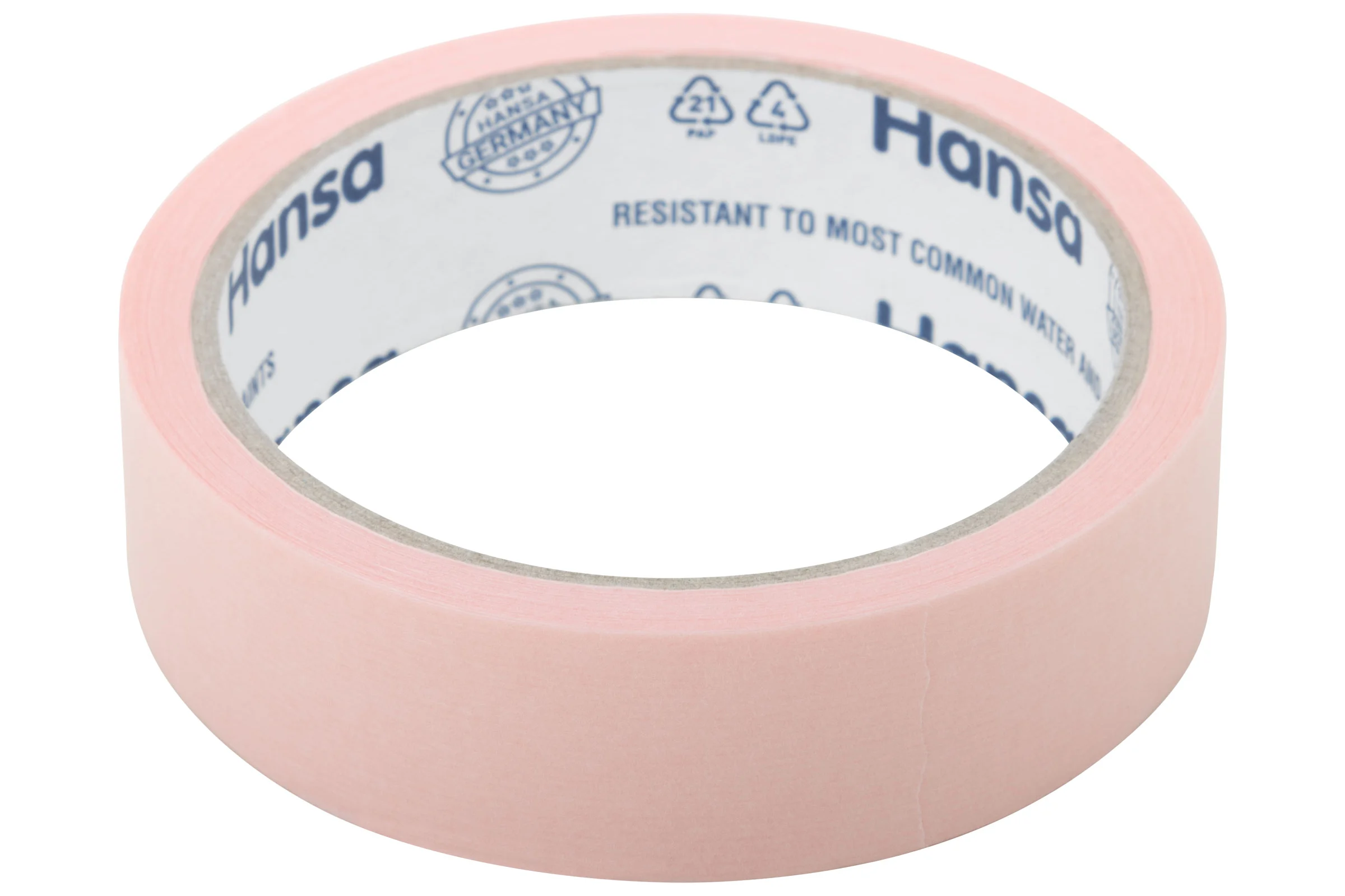 Малярная лента HANSA из японской бумаги Washi для деликатных поверхностей, розовая, 25 мм 25 м 702525