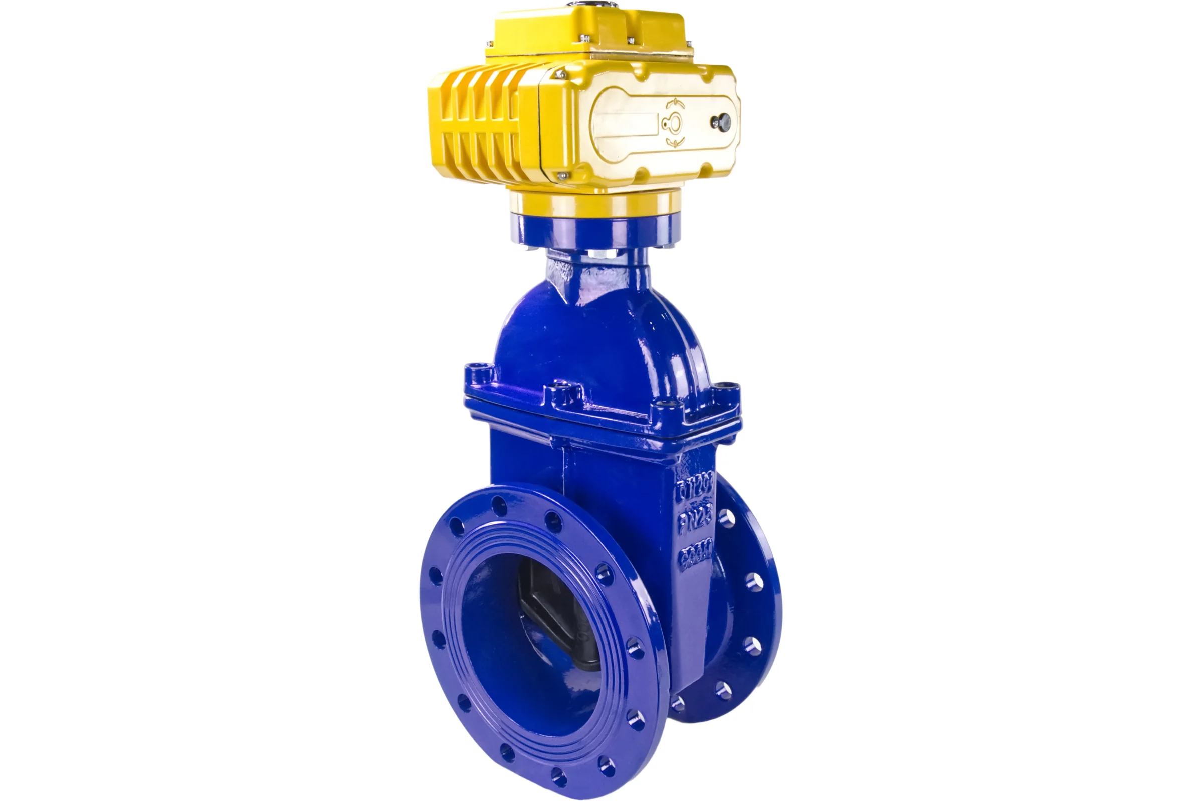 Клиновая задвижка DN.ru 30ч939р -200-16-GGG50-EPDM-F4-BLUE Ду200 Ру16 электропривод MT 380В D040-00799