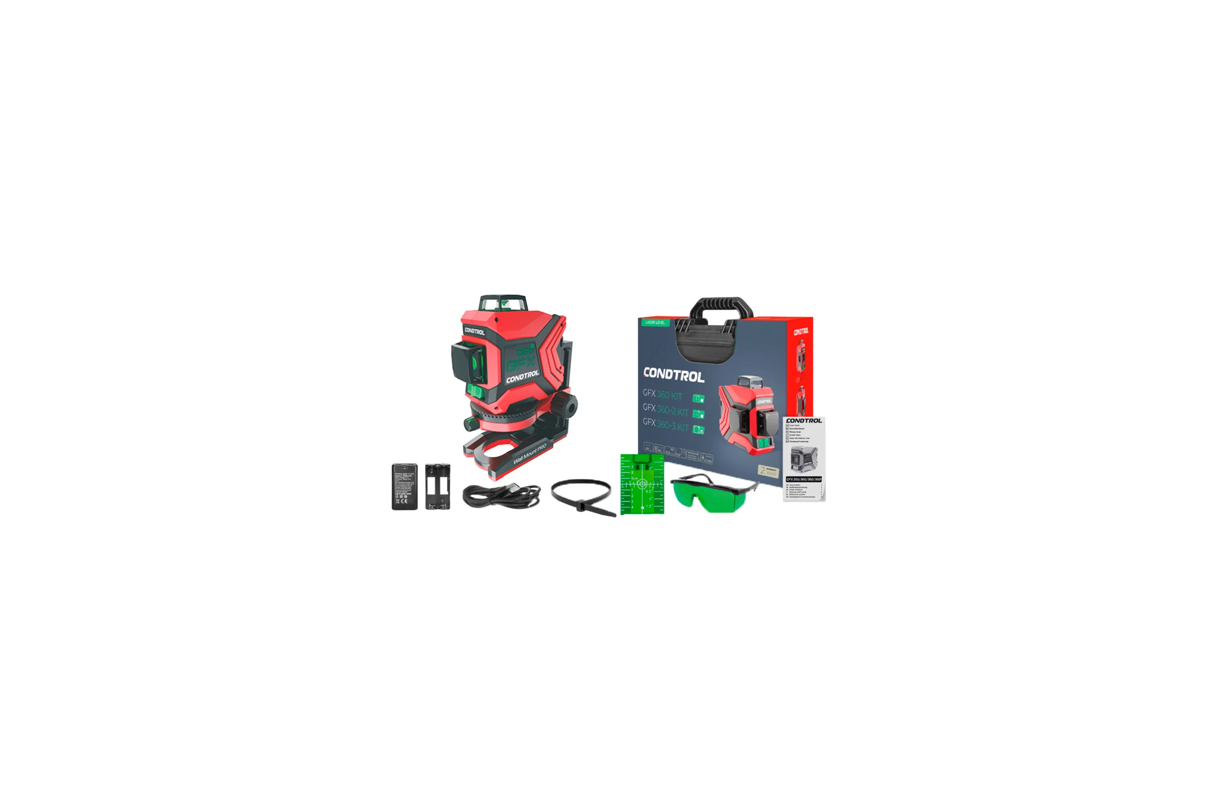 Лазерный нивелир CONDTROL GFX 360-2 Kit 1-2-403