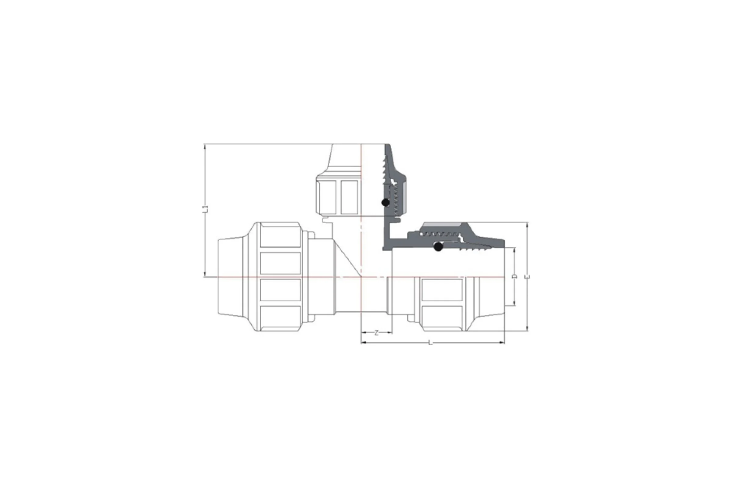 Тройник AV Engineering ПЭ ред. 50x40x50, AVE110504050