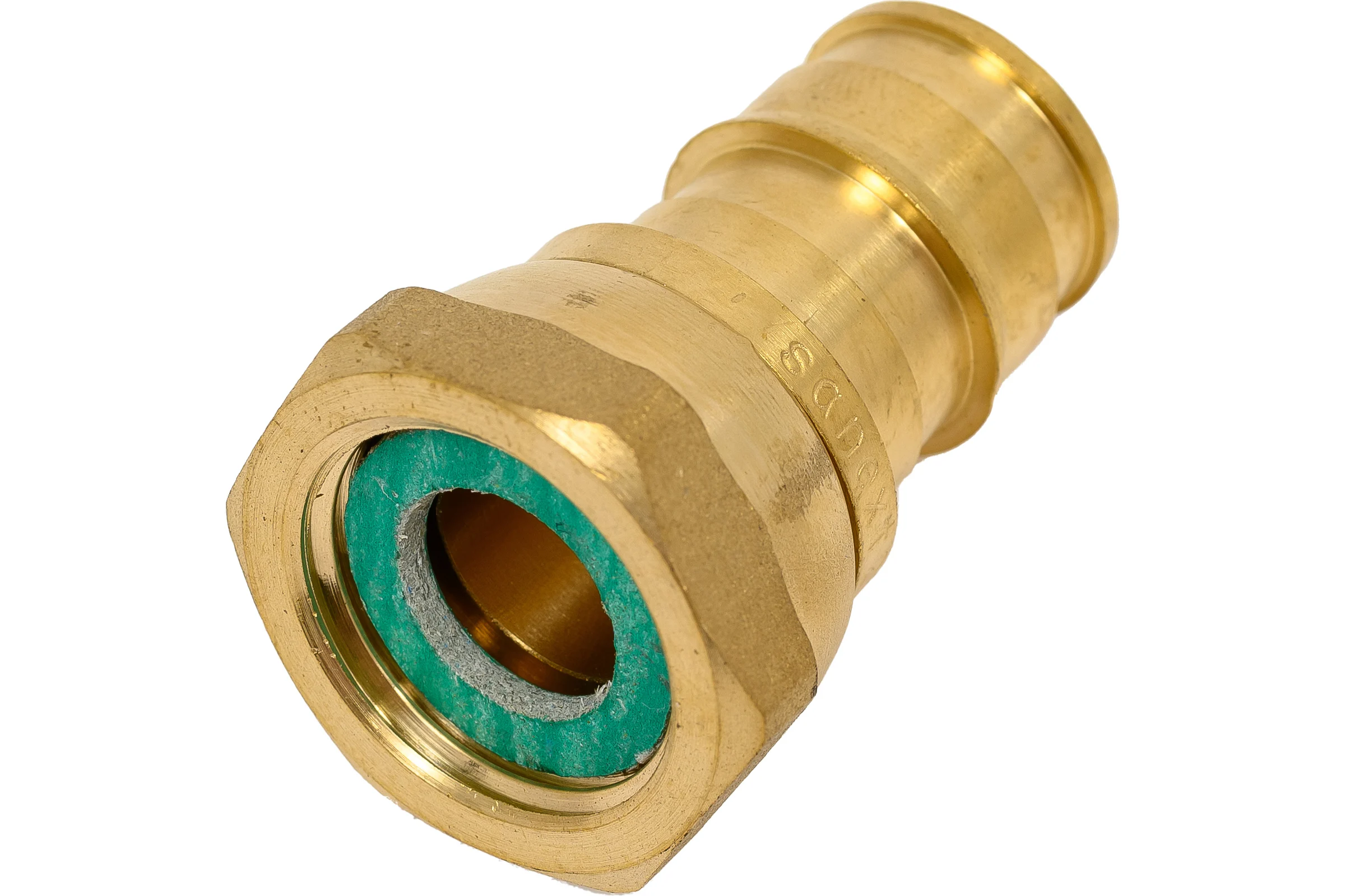 Переходник латунный с накидной гайкой SANEXT 20мм х 1/2" Lite 43205