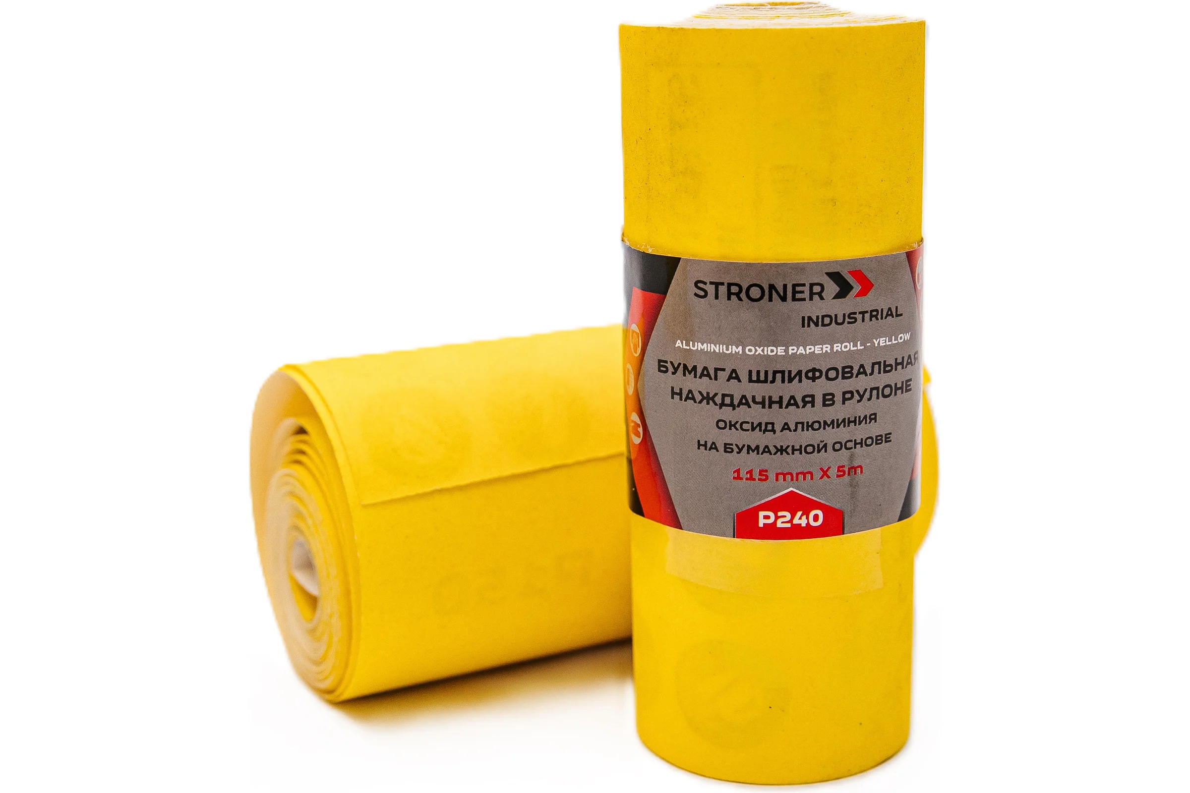 Бумага шлифовальная наждачная в рулоне STRONER 115 мм, 5 м, P240, 2 шт/уп wpi5240-1