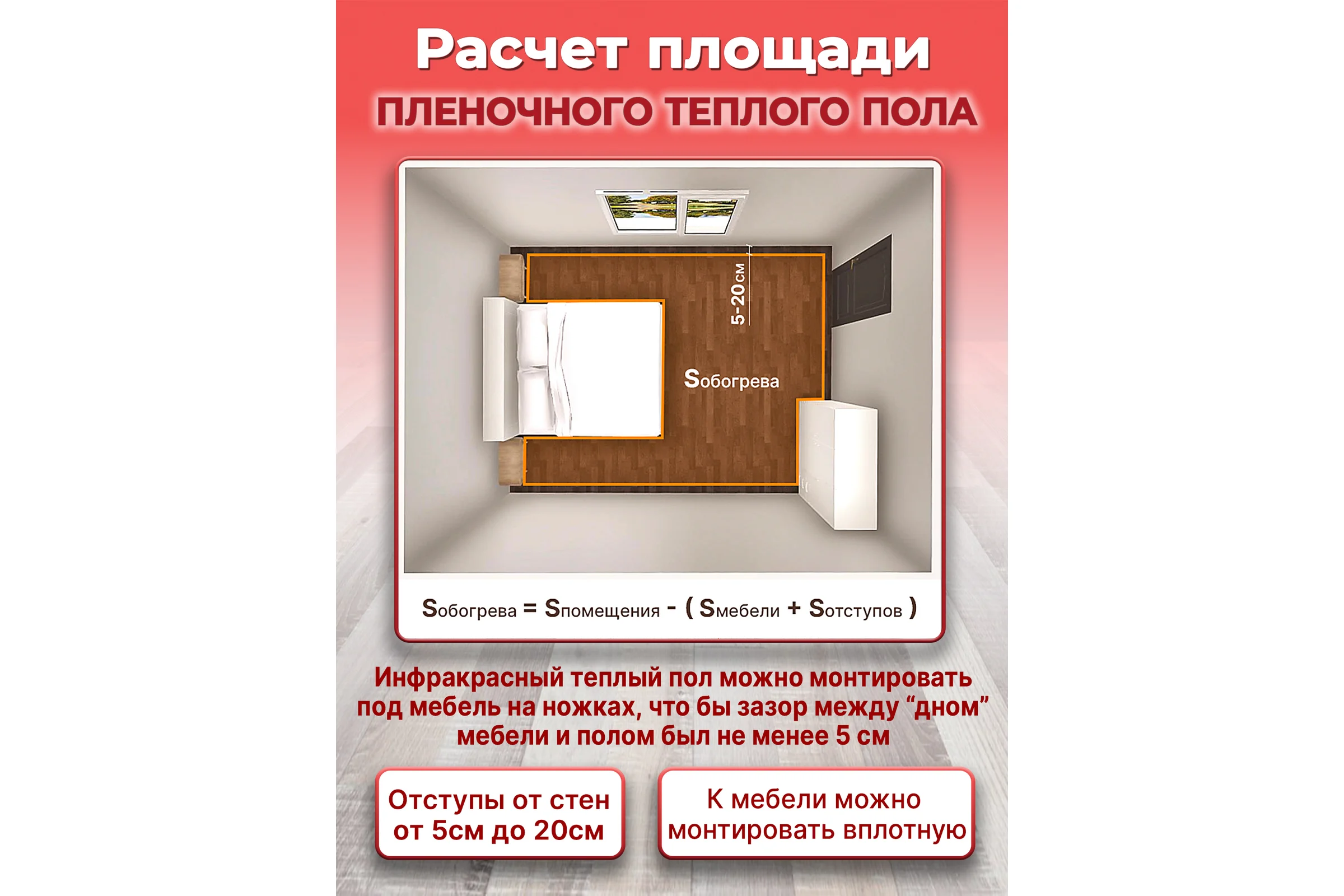 Пленочный теплый пол Warmcoin 220Вт/м.кв., ширина 1,0 м, 3м2 Пленка_220Вт_100см_3мп