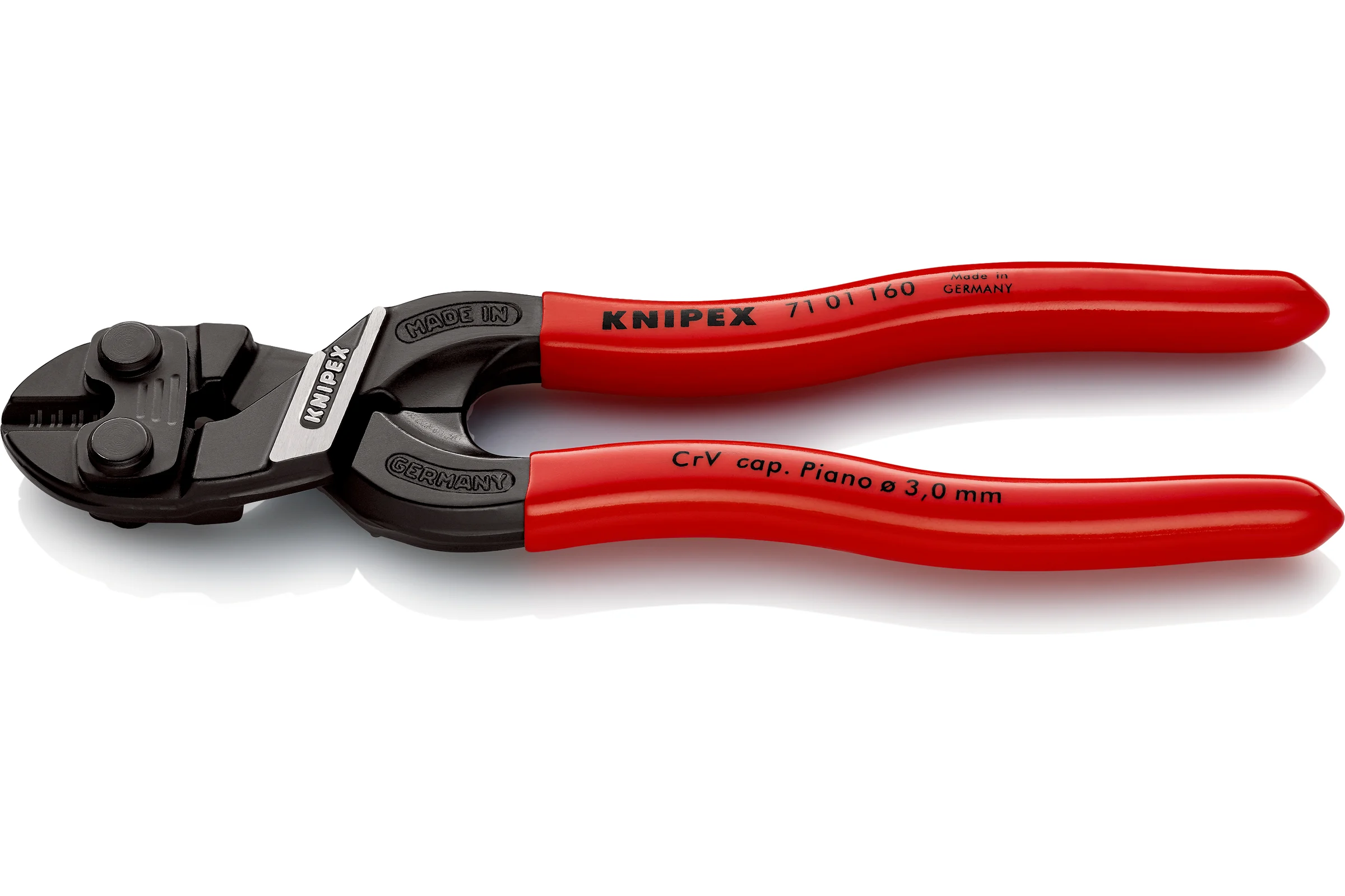 Болторез Knipex, CoBolt S, компактный, 160 мм, черный, 1К ручки, KN-7101160SB