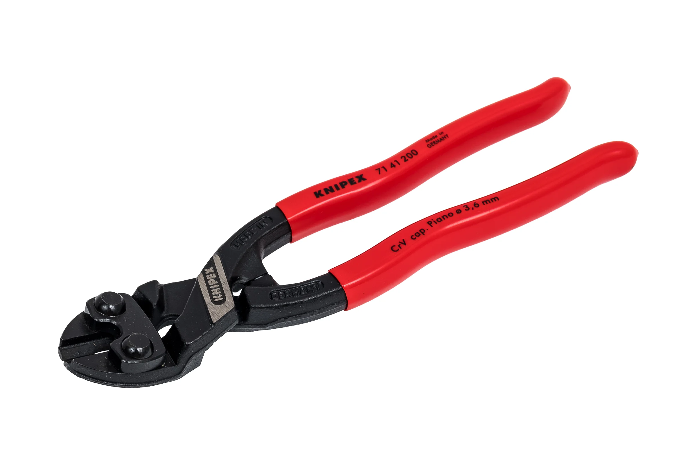 Болторез Knipex, CoBolt, компактный, голова 20 градусов, 200 мм, черный, 1К ручки, KN-7141200SB