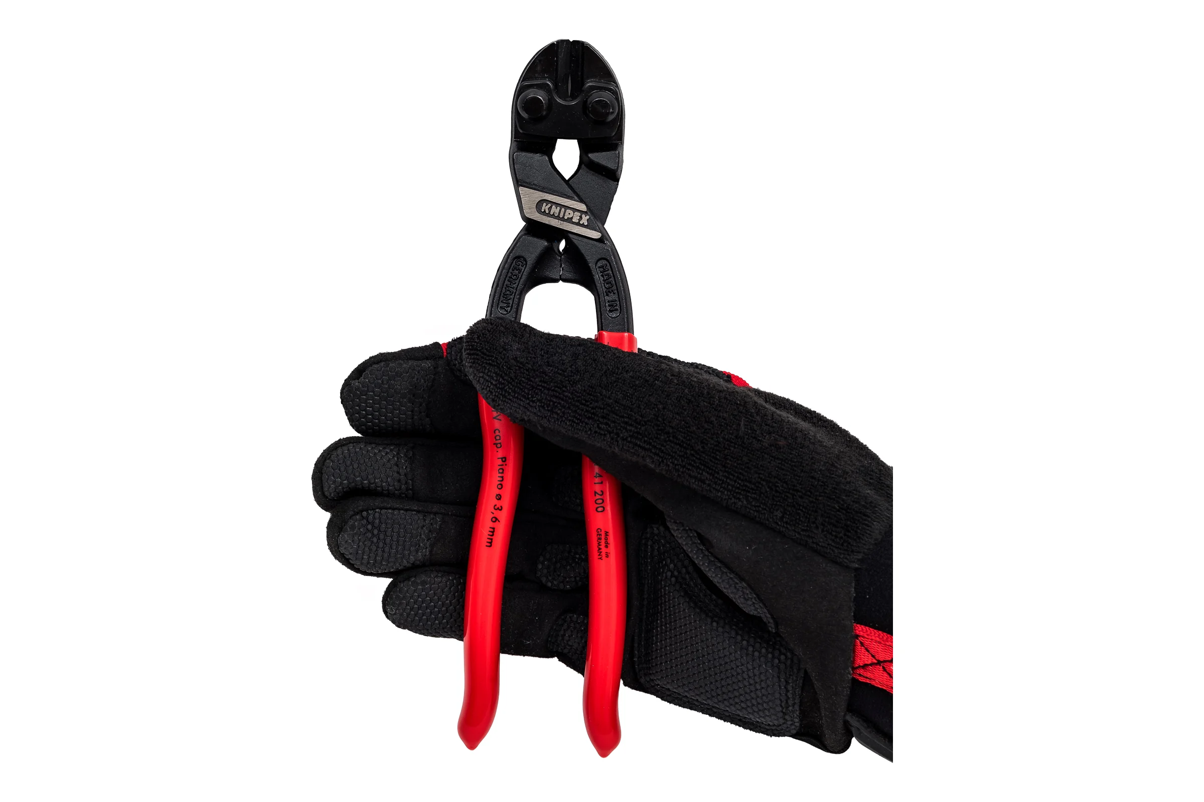 Болторез Knipex, CoBolt, компактный, голова 20 градусов, 200 мм, черный, 1К ручки, KN-7141200SB