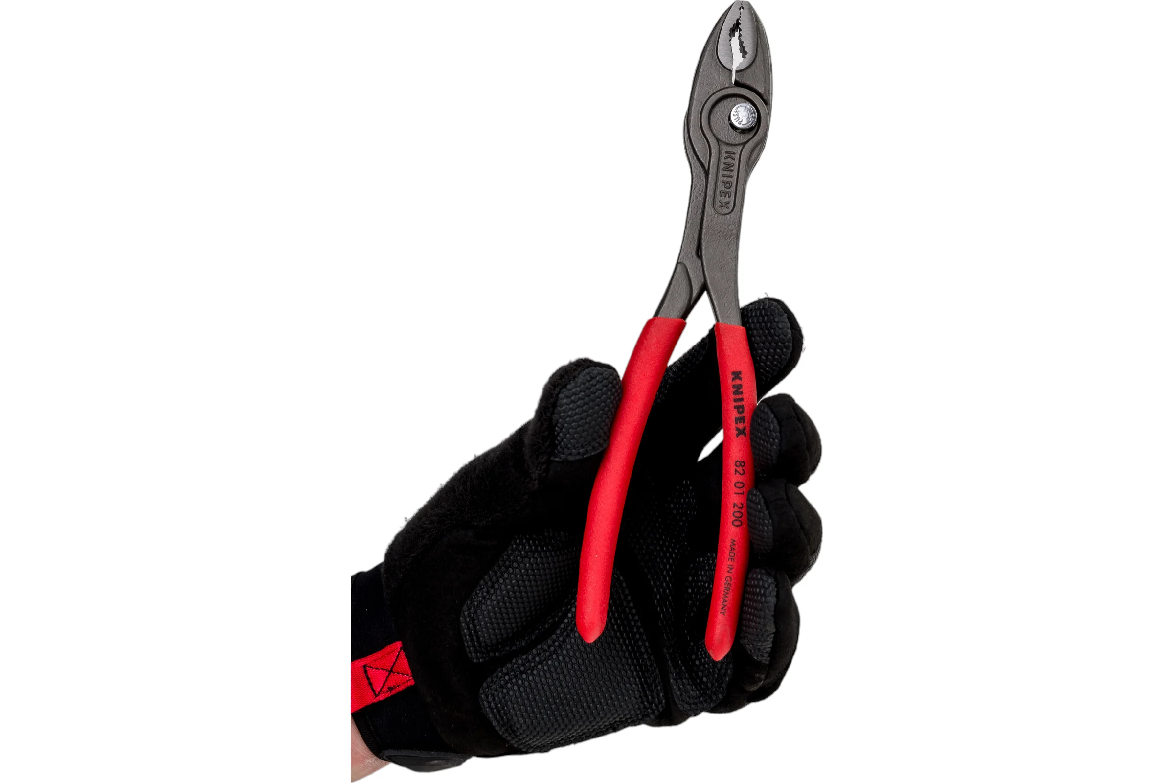 Захватные клещи Knipex TwinGrip, 4 - 22 мм, чернённые, длина 200 мм, обливные рукоятки, KN-8201200