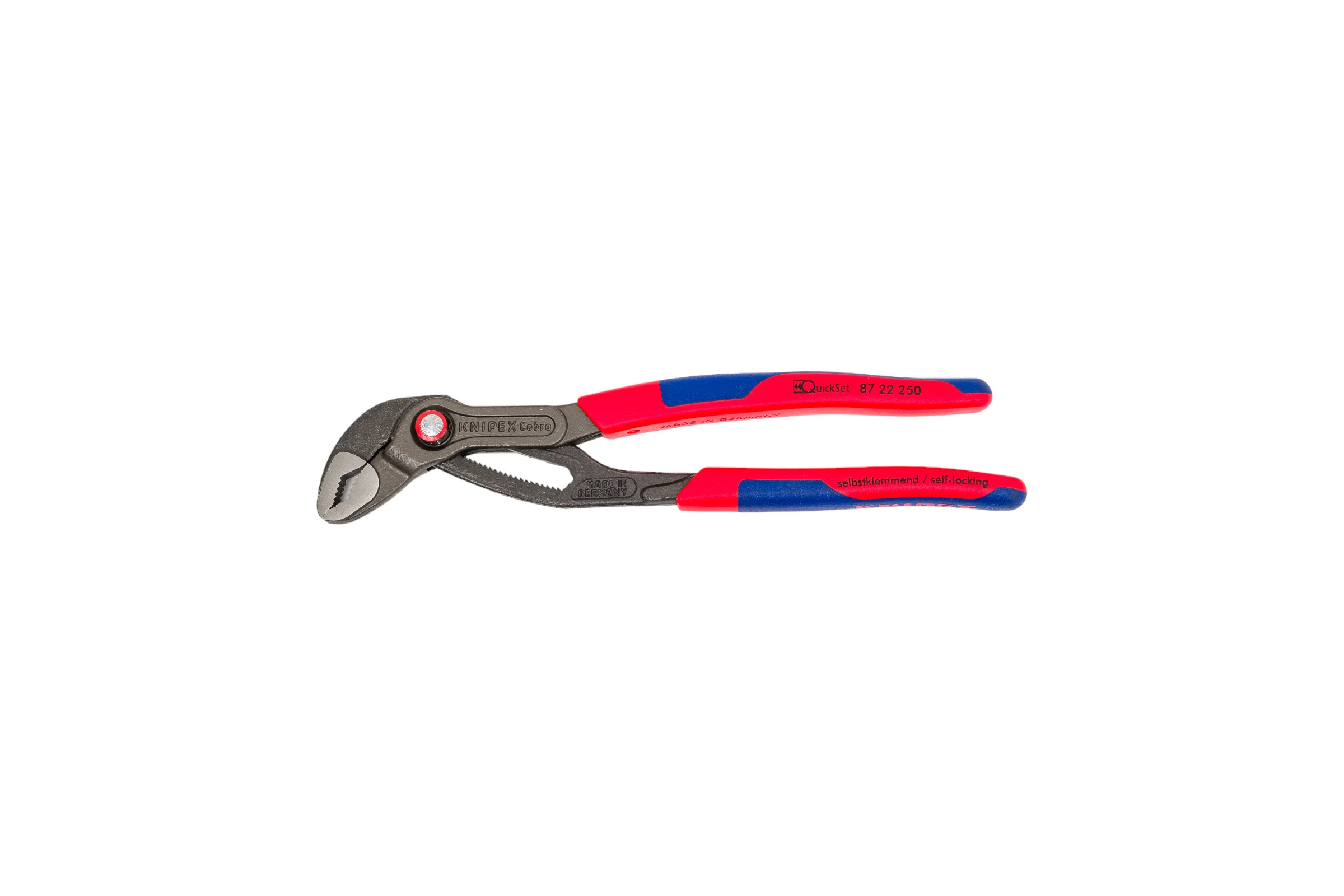 Захватные клещи Knipex Cobra QuickSet, 50 мм (2"), 250 мм, 2К ручки, KN-8722250SB