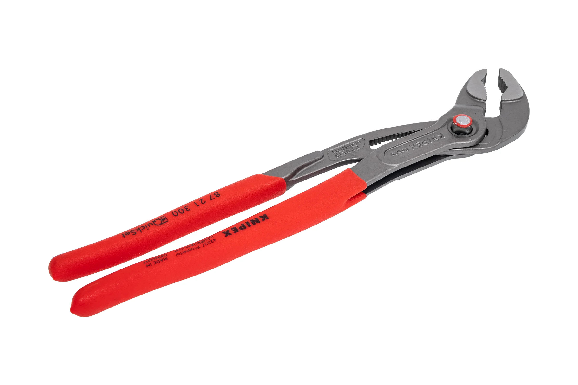 Переставные клещи Knipex Cobra QuickSet, 70 мм (2 3/4"), 300 мм, серые, 1К ручки, KN-8721300SB