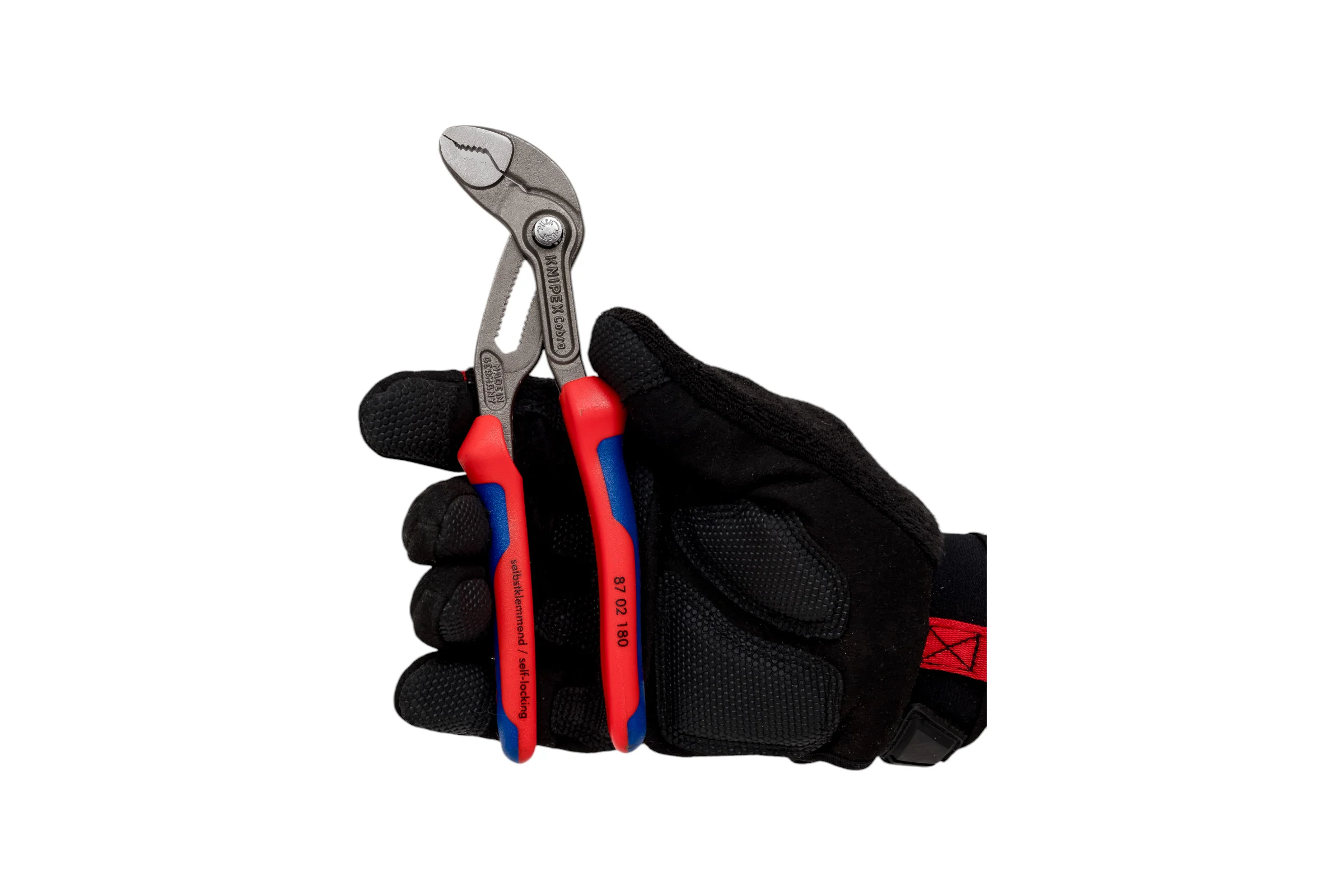 Переставные клещи Knipex Cobra, 42 мм (1 1/2"), 180 мм, серые, 2К ручки, KN-8702180SB