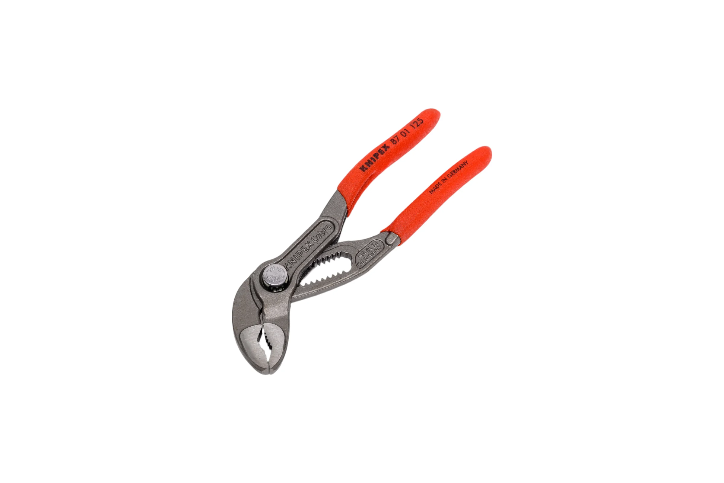 Переставные клещи Knipex Cobra, 27 мм (1"), 125 мм, серые, 1К ручки, KN-8701125SB