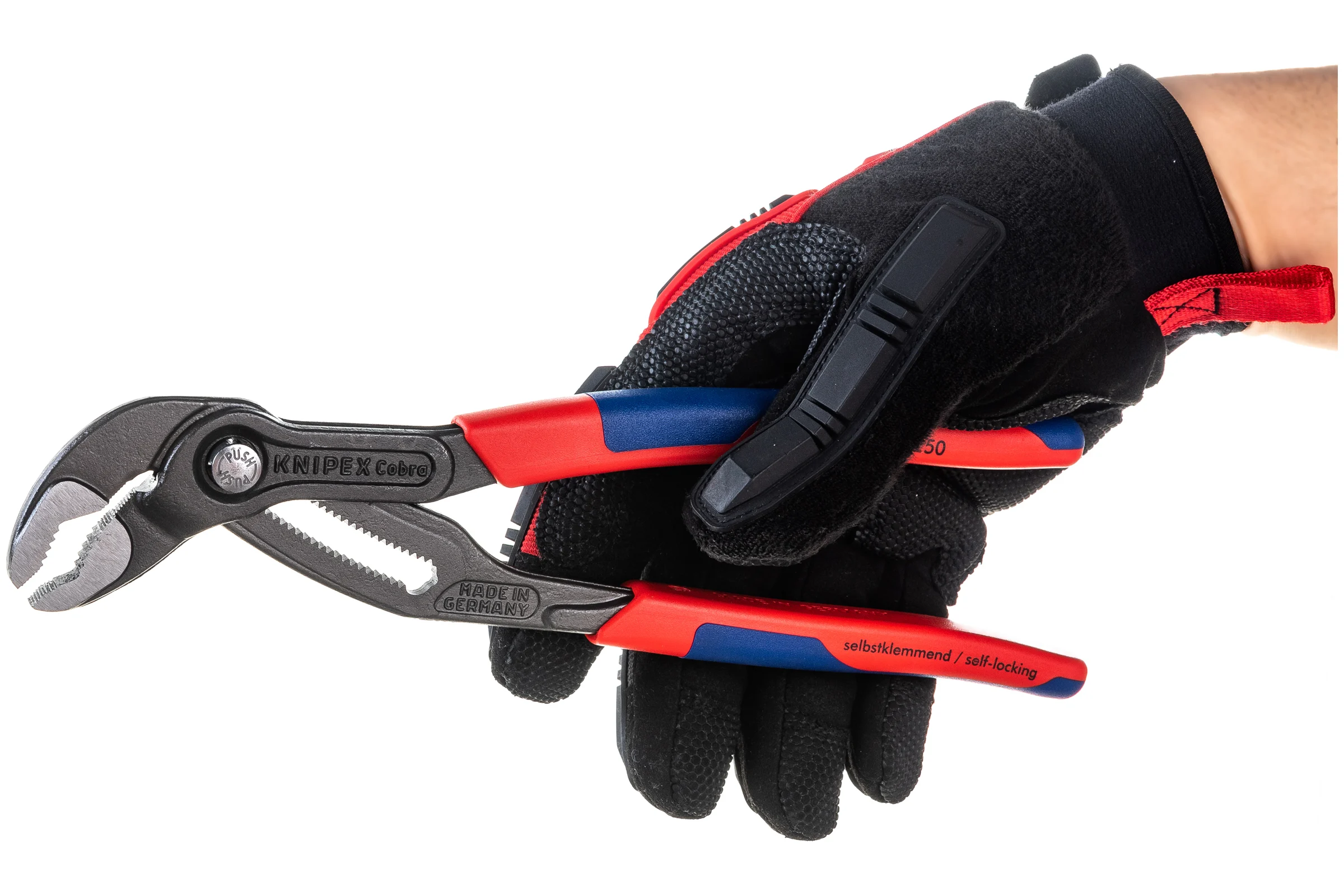 Переставные клещи Knipex Cobra, 50 мм (2"), 250 мм, серые, 2К ручки, KN-8702250SB